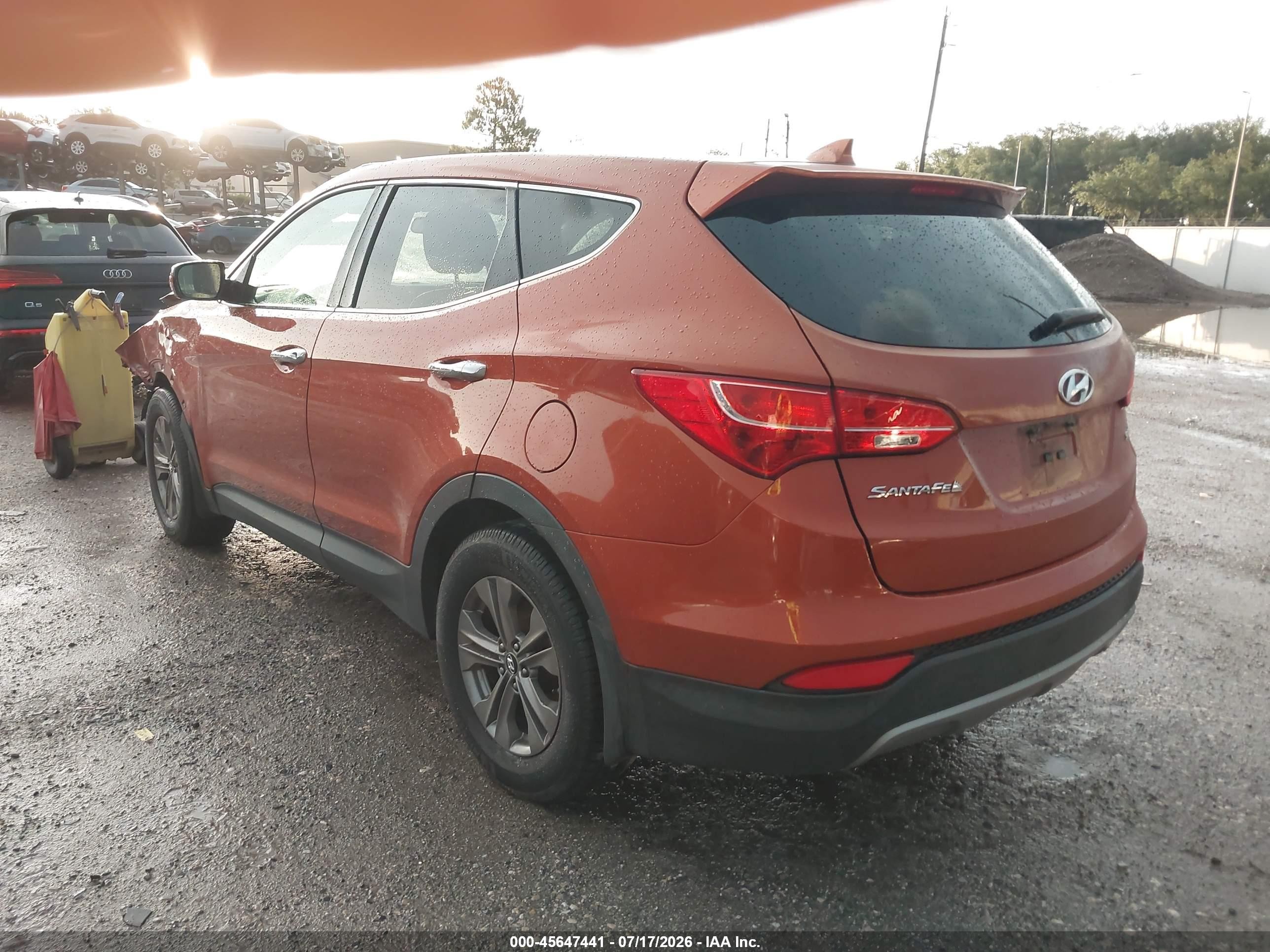 2014 Hyundai Santa Fe Sport 2.4l Orange vin: 5XYZT3LB0EG167408
