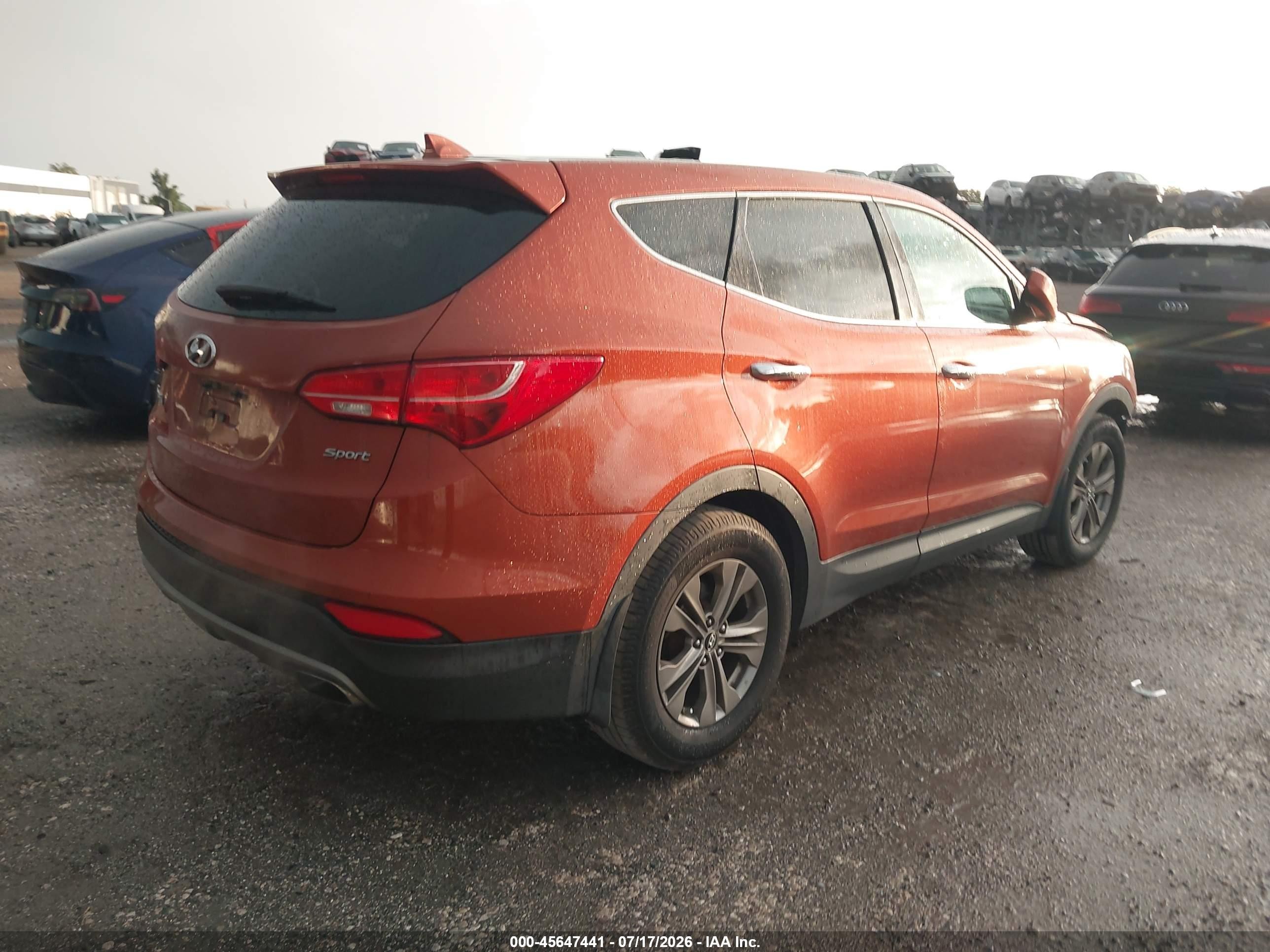 2014 Hyundai Santa Fe Sport 2.4l Orange vin: 5XYZT3LB0EG167408