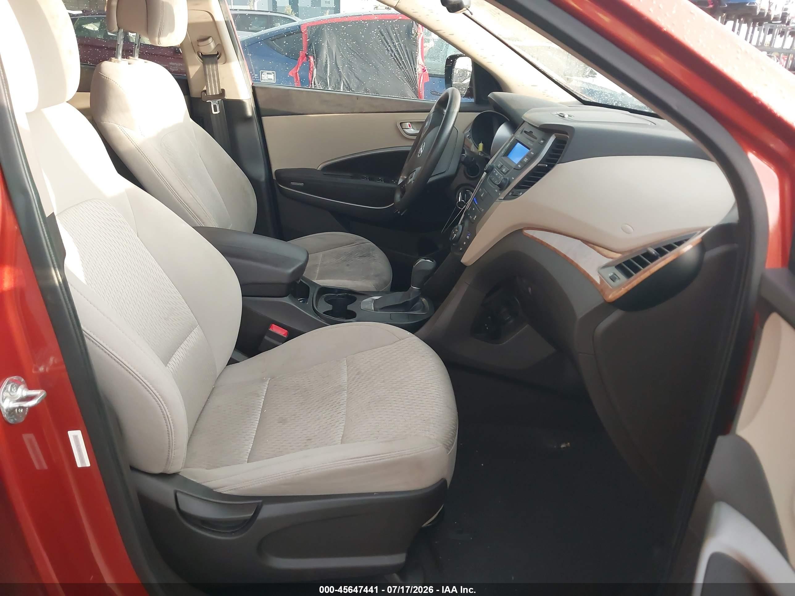 2014 Hyundai Santa Fe Sport 2.4l Orange vin: 5XYZT3LB0EG167408
