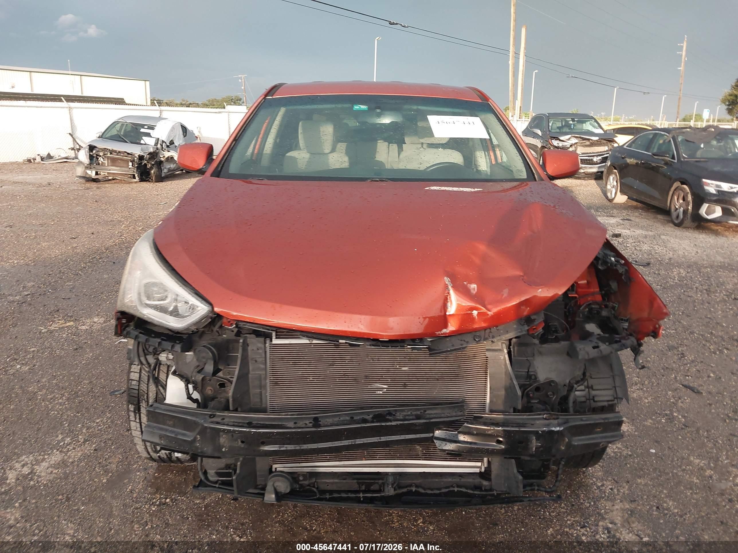 2014 Hyundai Santa Fe Sport 2.4l Orange vin: 5XYZT3LB0EG167408