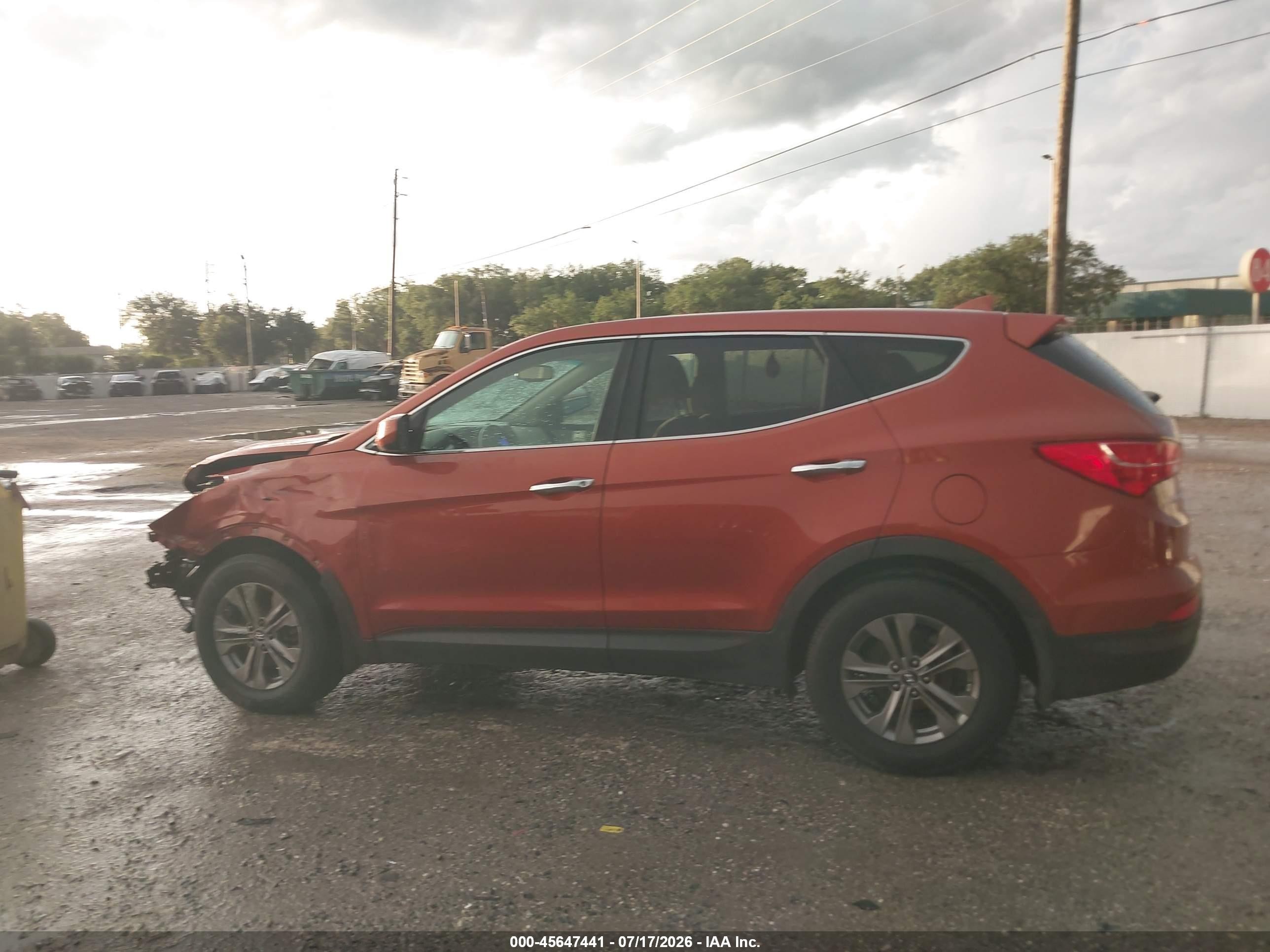 2014 Hyundai Santa Fe Sport 2.4l Orange vin: 5XYZT3LB0EG167408