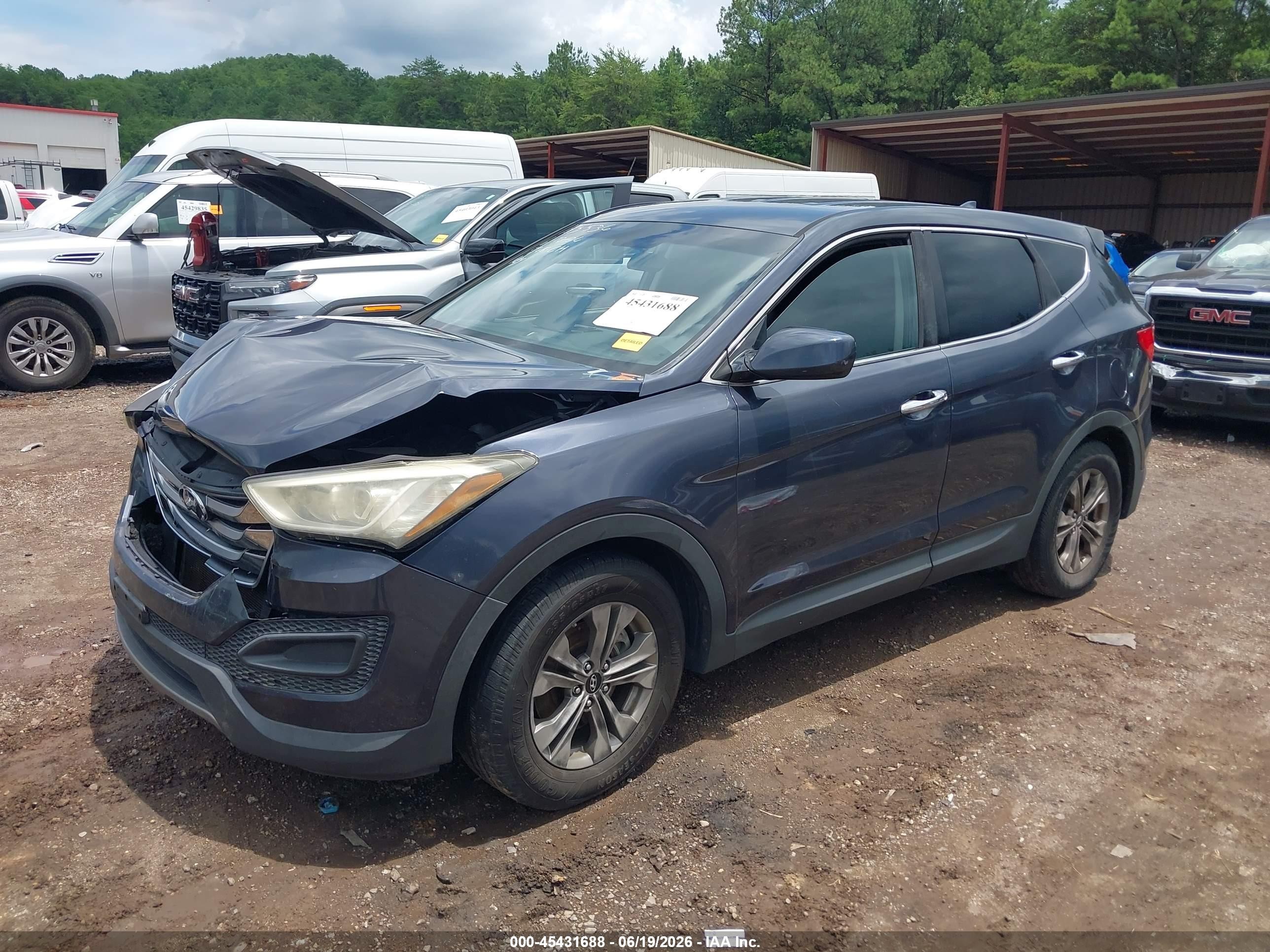 2015 Hyundai Santa Fe Sport 2.4l Gray vin: 5XYZT3LB0FG271317