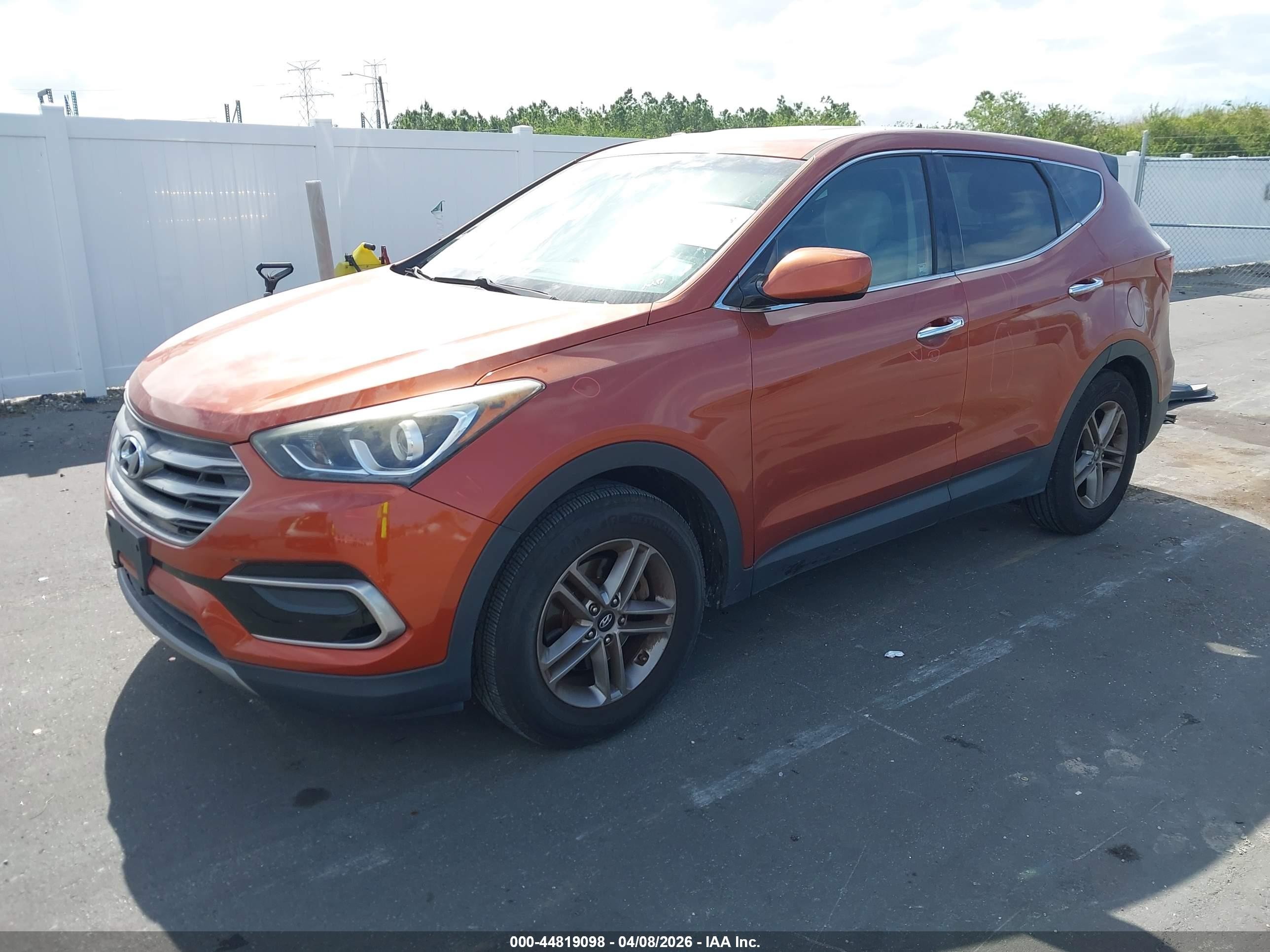 2017 Hyundai Santa Fe Sport 2.4l Orange vin: 5XYZT3LB0HG435412
