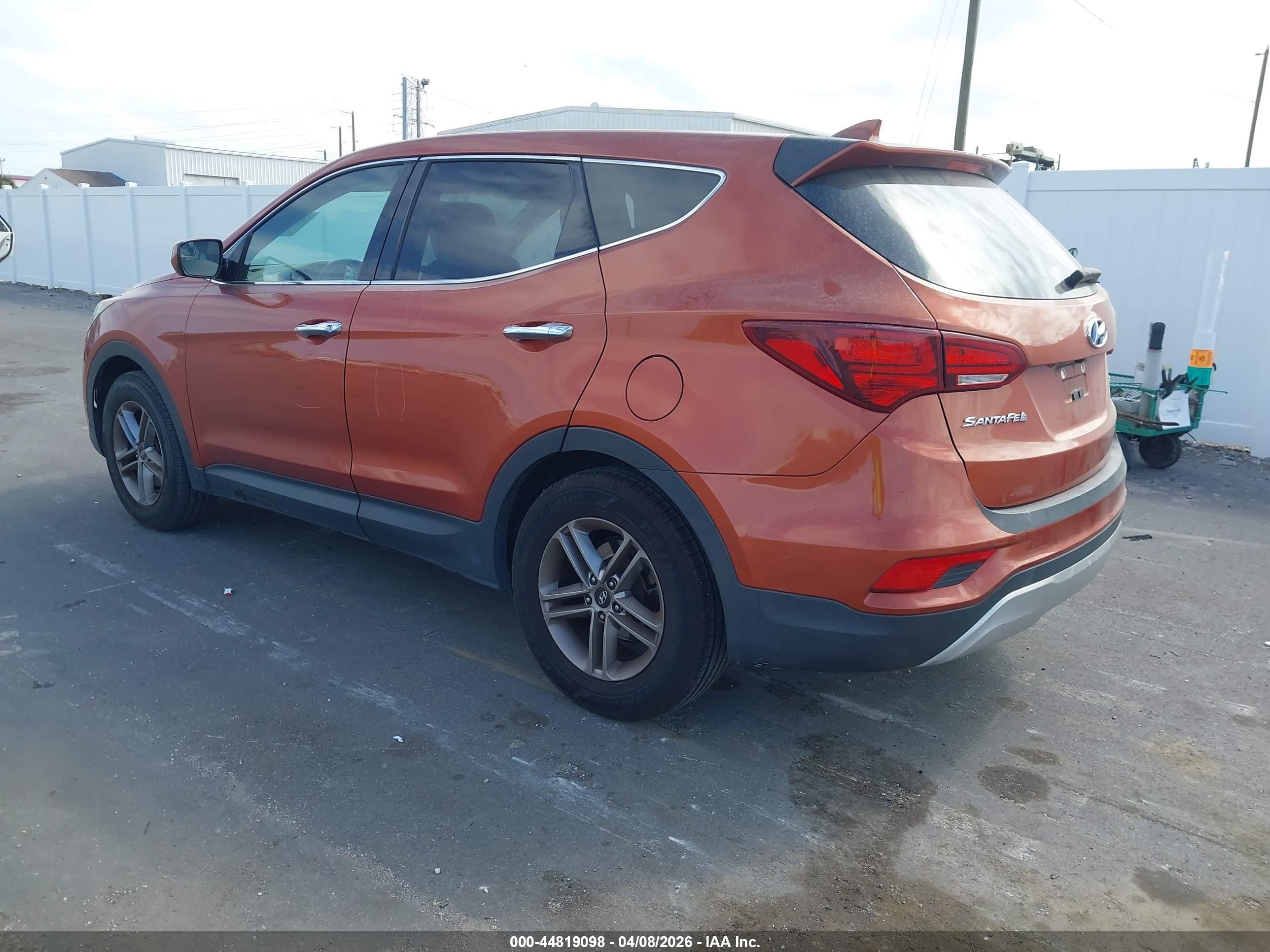 2017 Hyundai Santa Fe Sport 2.4l Orange vin: 5XYZT3LB0HG435412