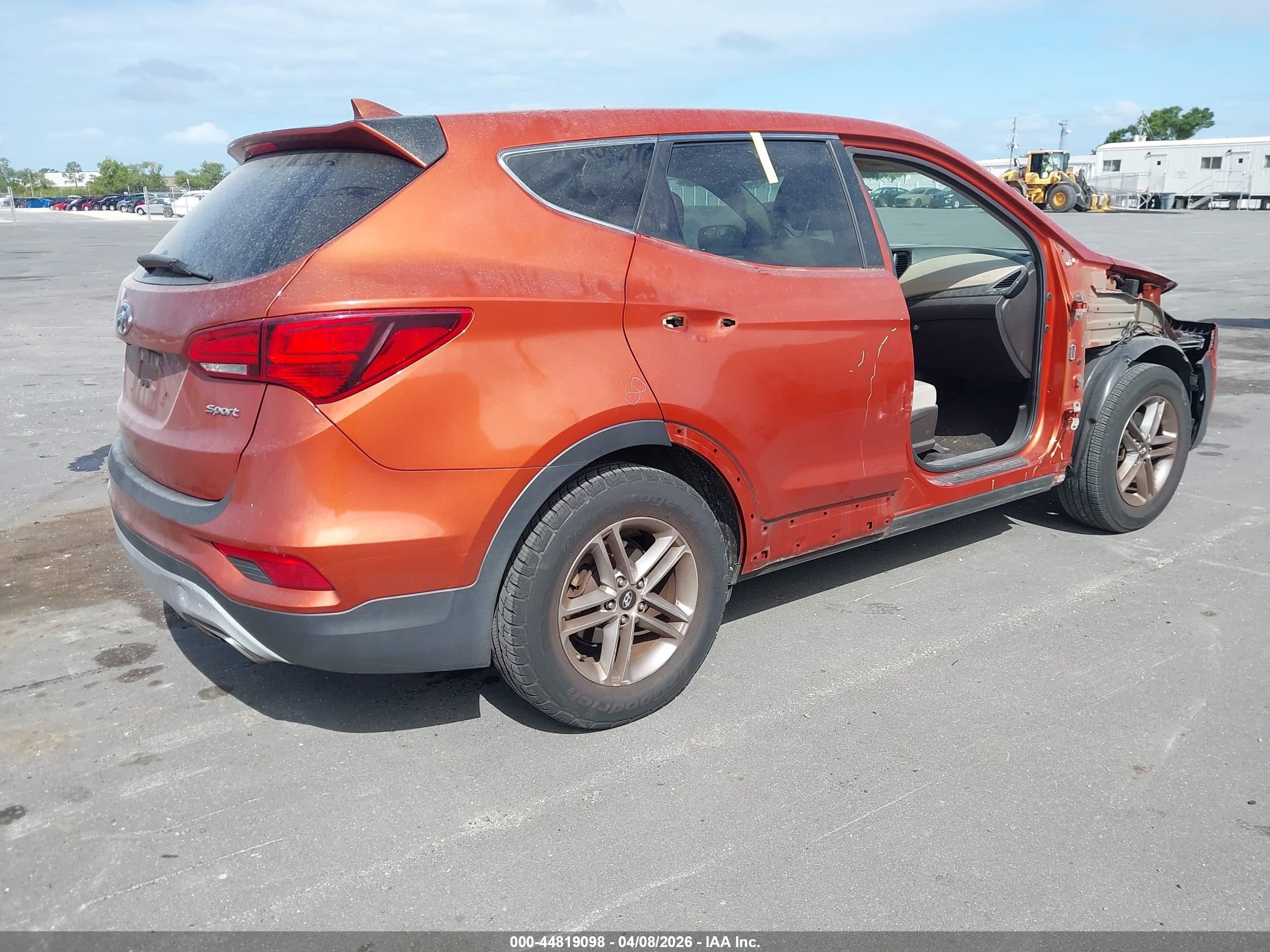 2017 Hyundai Santa Fe Sport 2.4l Orange vin: 5XYZT3LB0HG435412