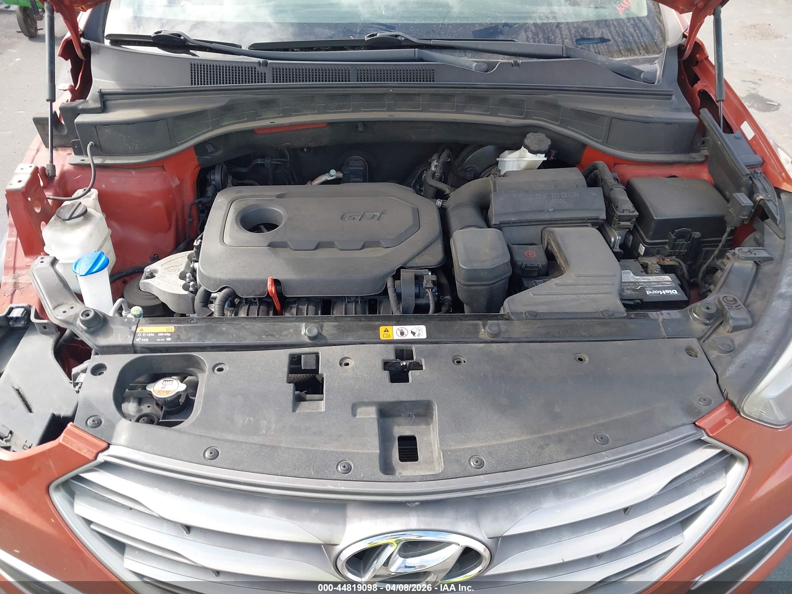 2017 Hyundai Santa Fe Sport 2.4l Orange vin: 5XYZT3LB0HG435412
