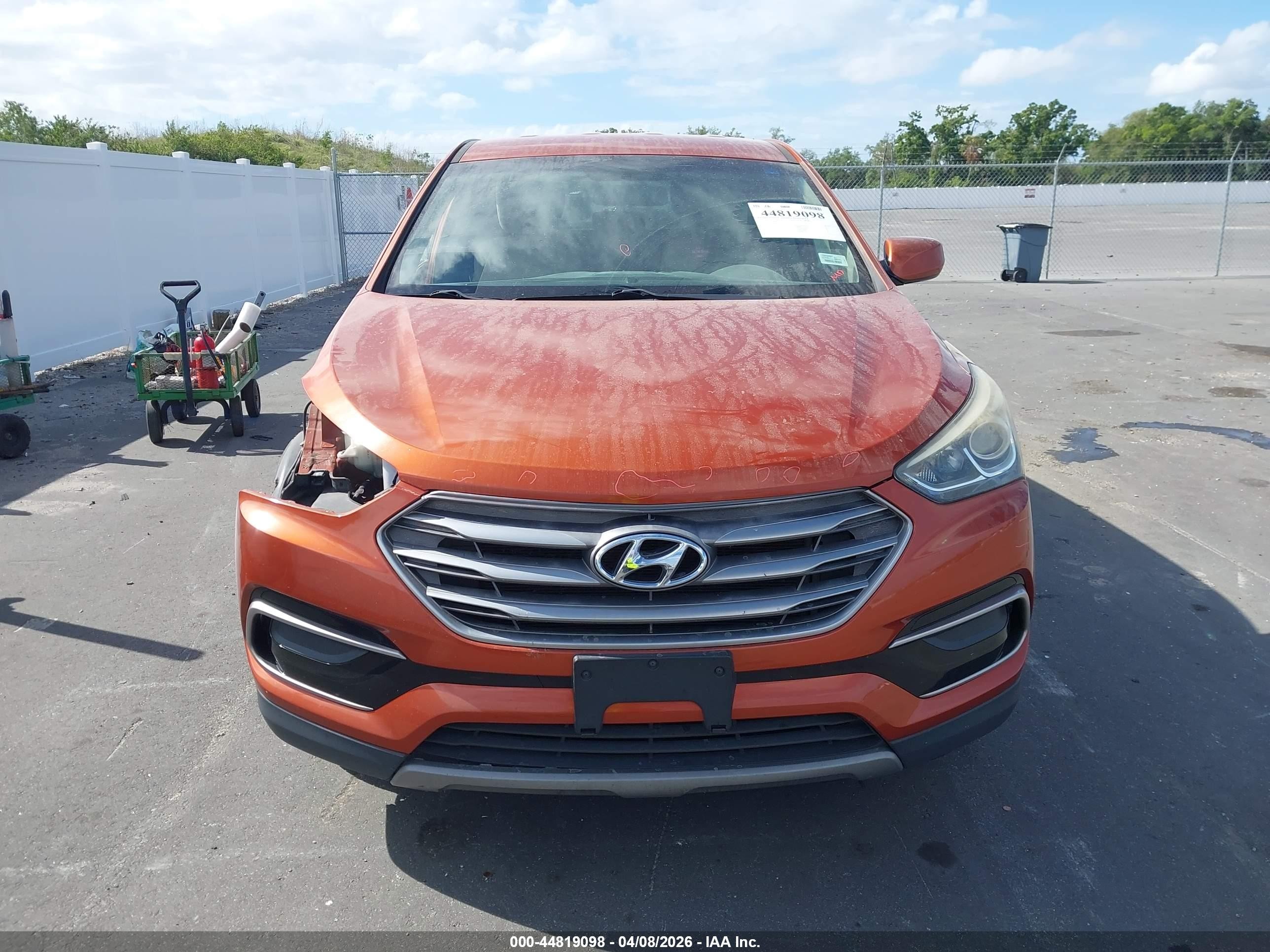 2017 Hyundai Santa Fe Sport 2.4l Orange vin: 5XYZT3LB0HG435412