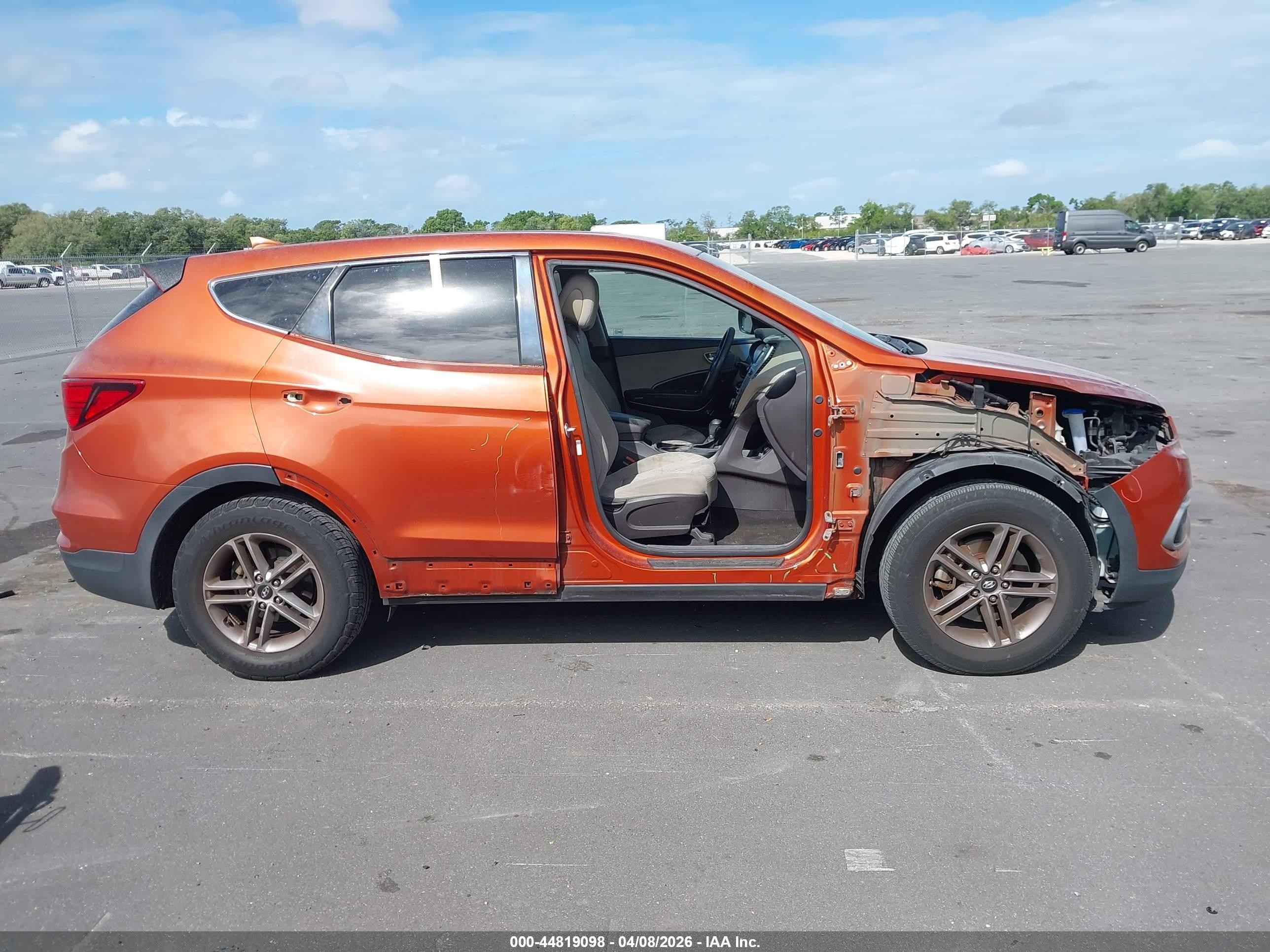 2017 Hyundai Santa Fe Sport 2.4l Orange vin: 5XYZT3LB0HG435412