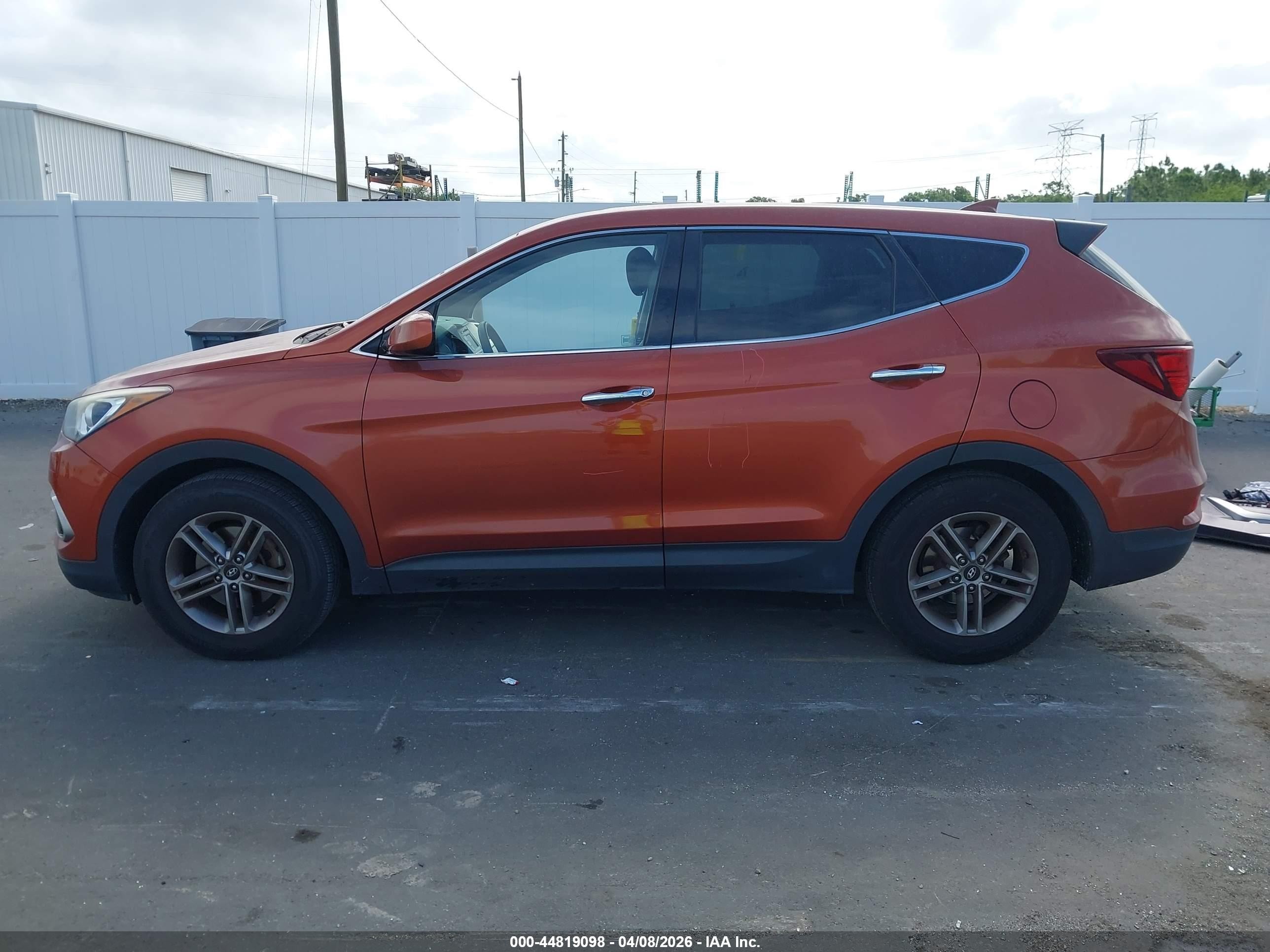 2017 Hyundai Santa Fe Sport 2.4l Orange vin: 5XYZT3LB0HG435412