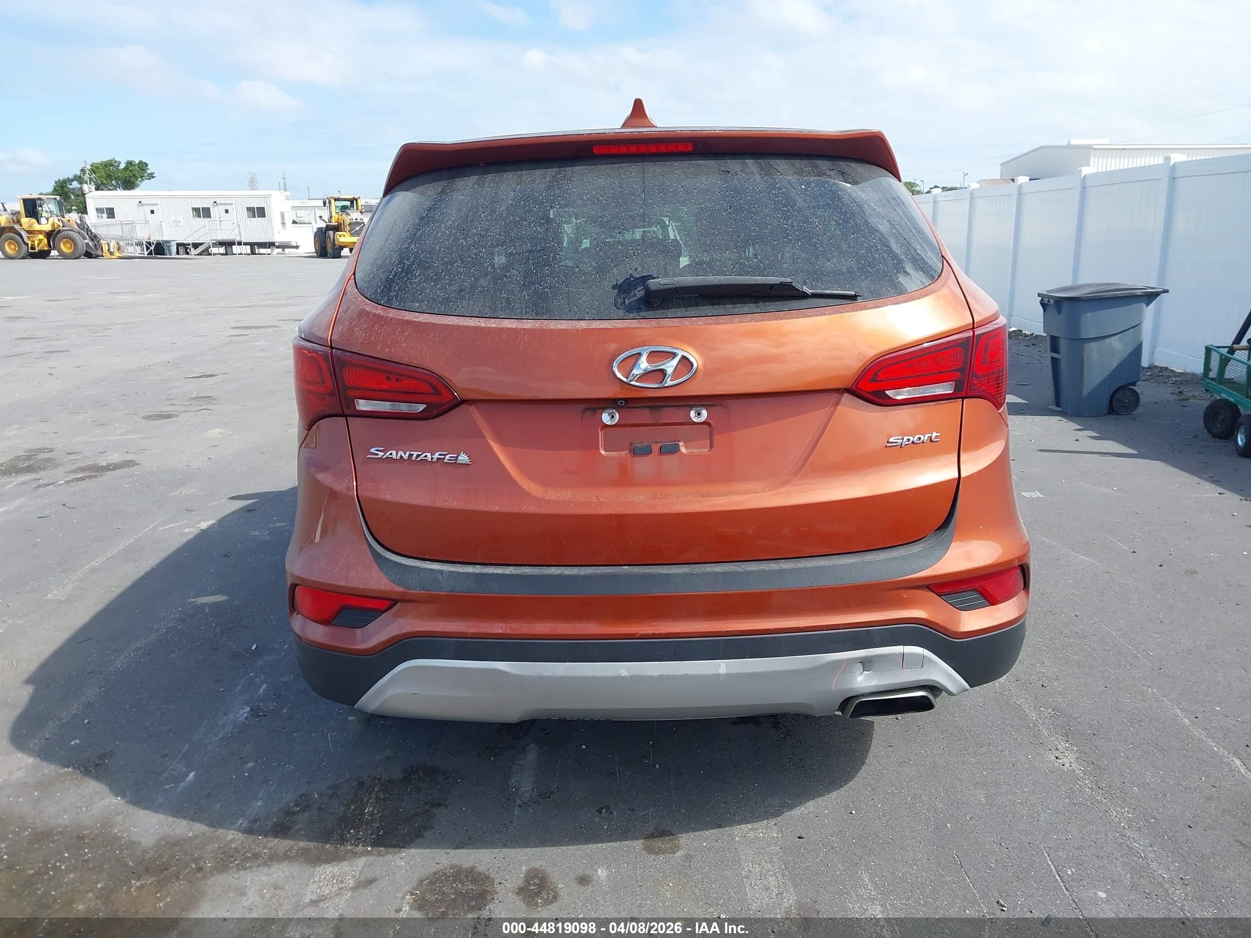 2017 Hyundai Santa Fe Sport 2.4l Orange vin: 5XYZT3LB0HG435412