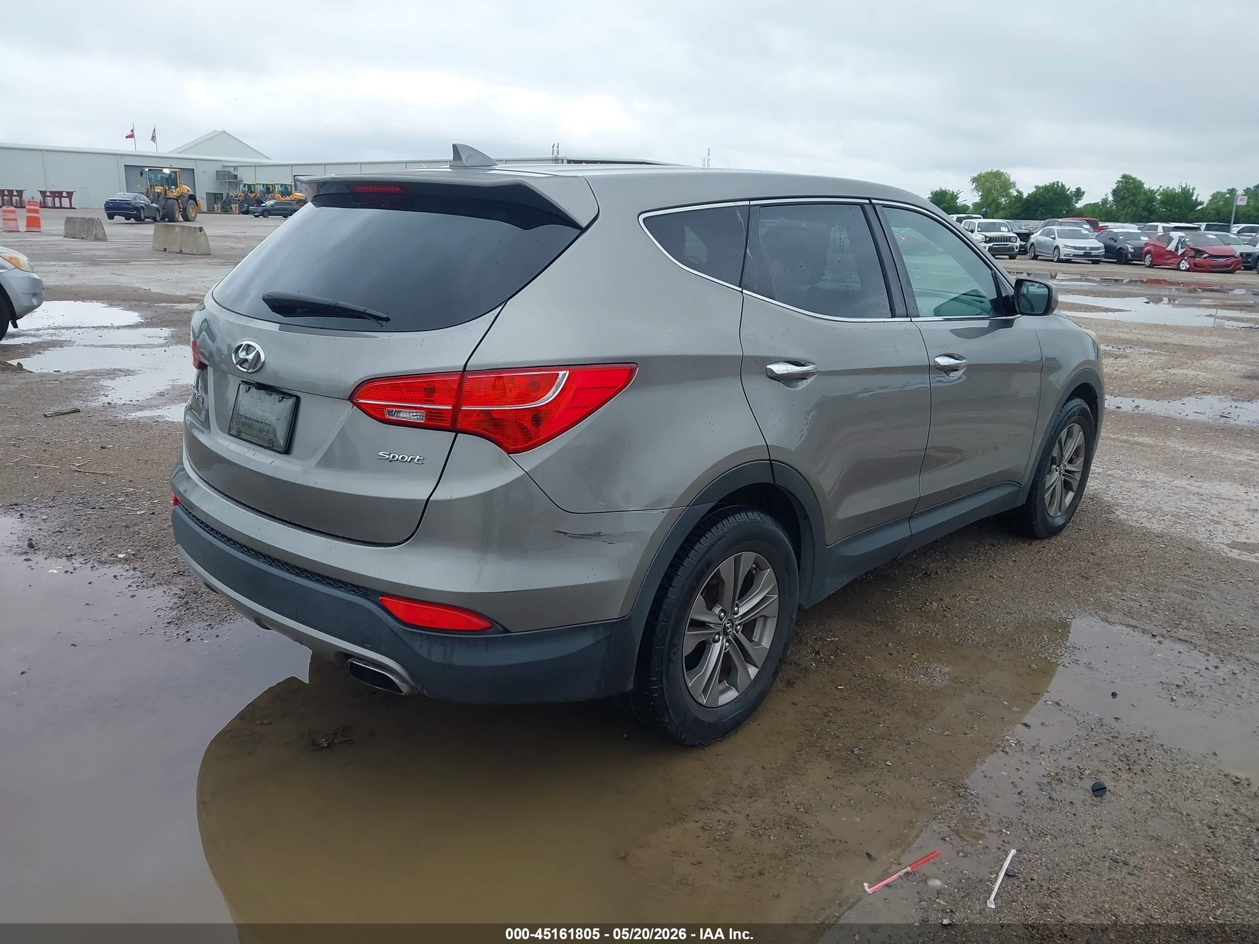 2013 Hyundai Santa Fe Sport Gray vin: 5XYZT3LB1DG058471