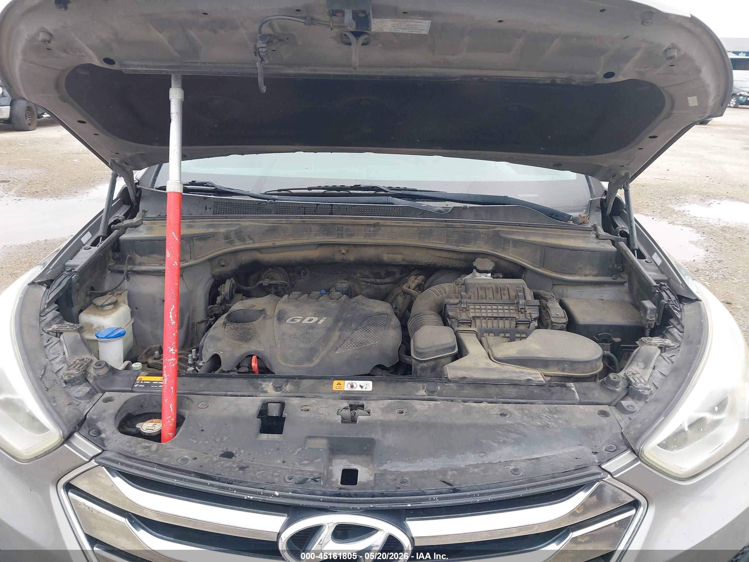 2013 Hyundai Santa Fe Sport Gray vin: 5XYZT3LB1DG058471