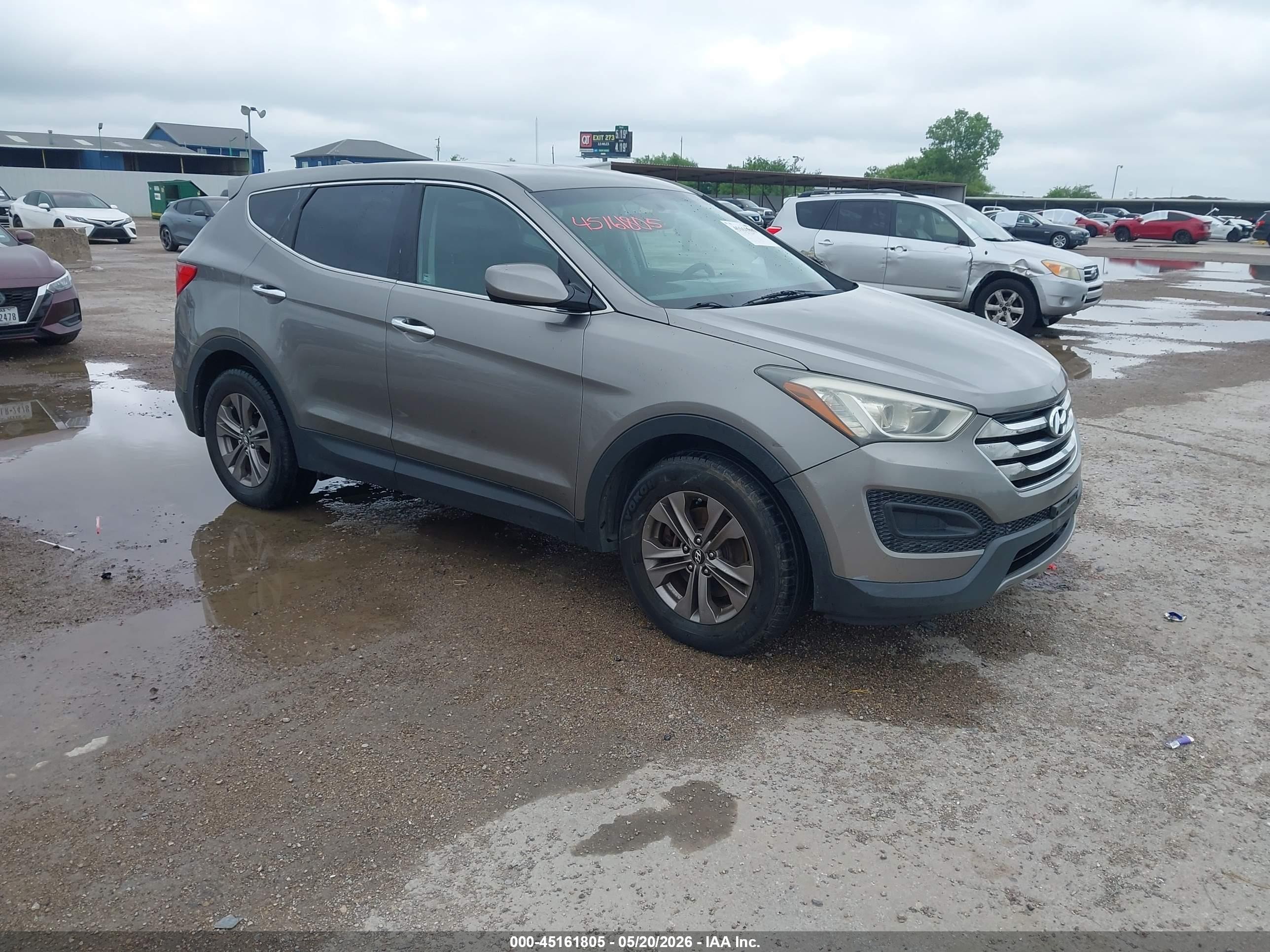 2013 Hyundai Santa Fe Sport Gray vin: 5XYZT3LB1DG058471