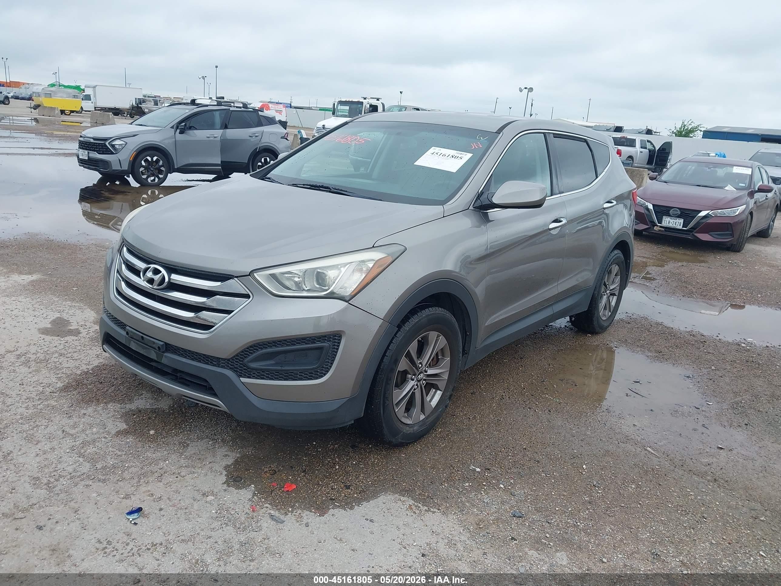 2013 Hyundai Santa Fe Sport Gray vin: 5XYZT3LB1DG058471