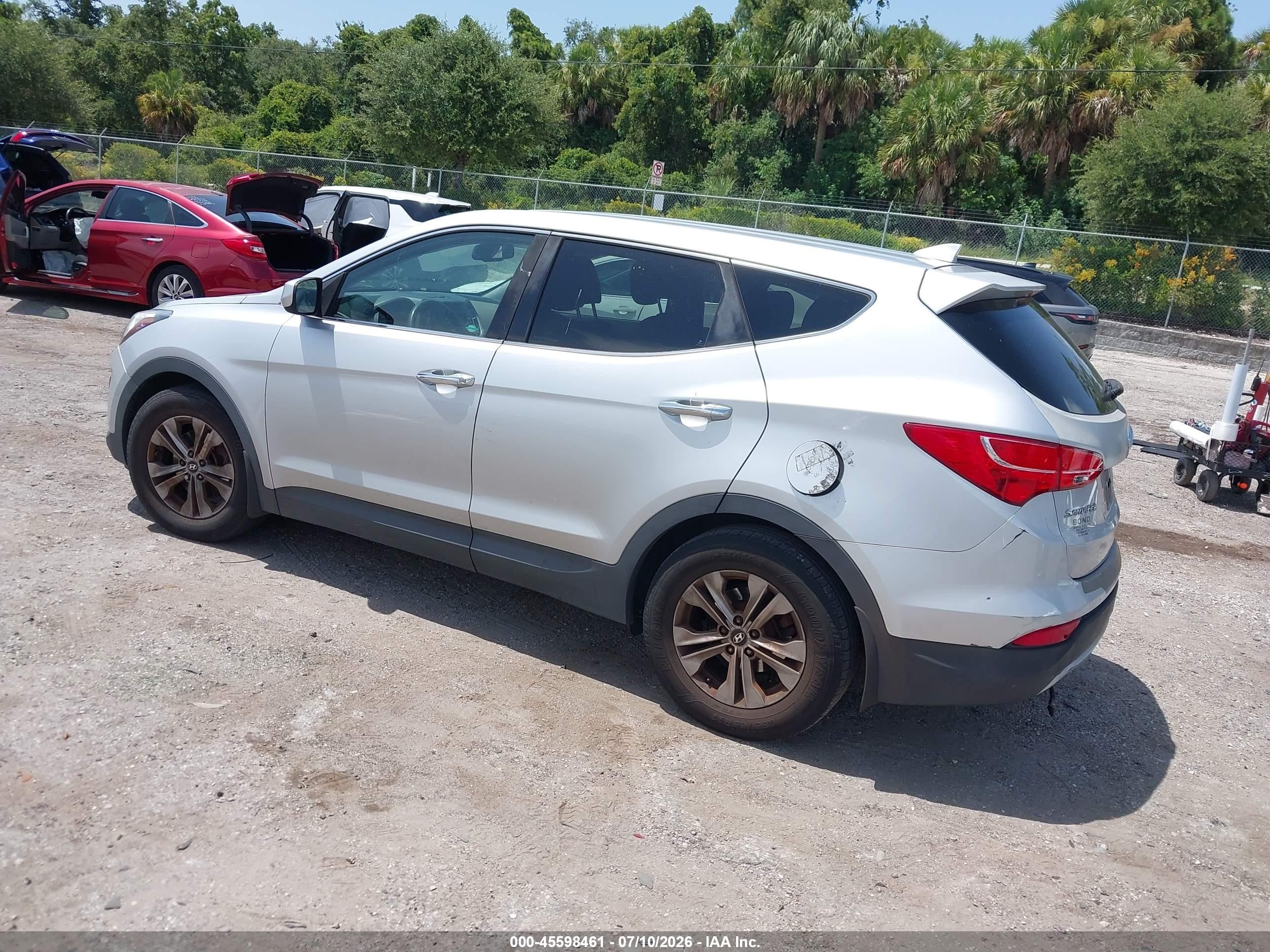 2013 Hyundai Santa Fe Sport Silver vin: 5XYZT3LB1DG071351
