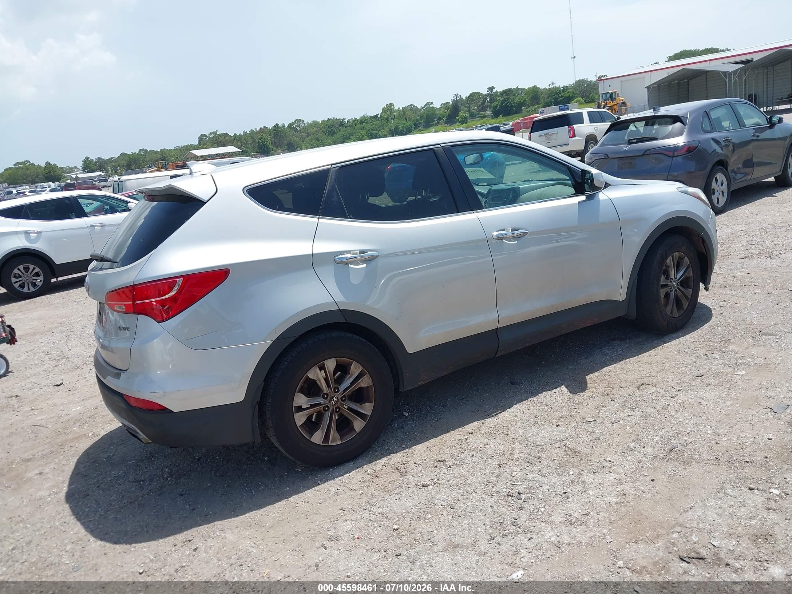 2013 Hyundai Santa Fe Sport Silver vin: 5XYZT3LB1DG071351
