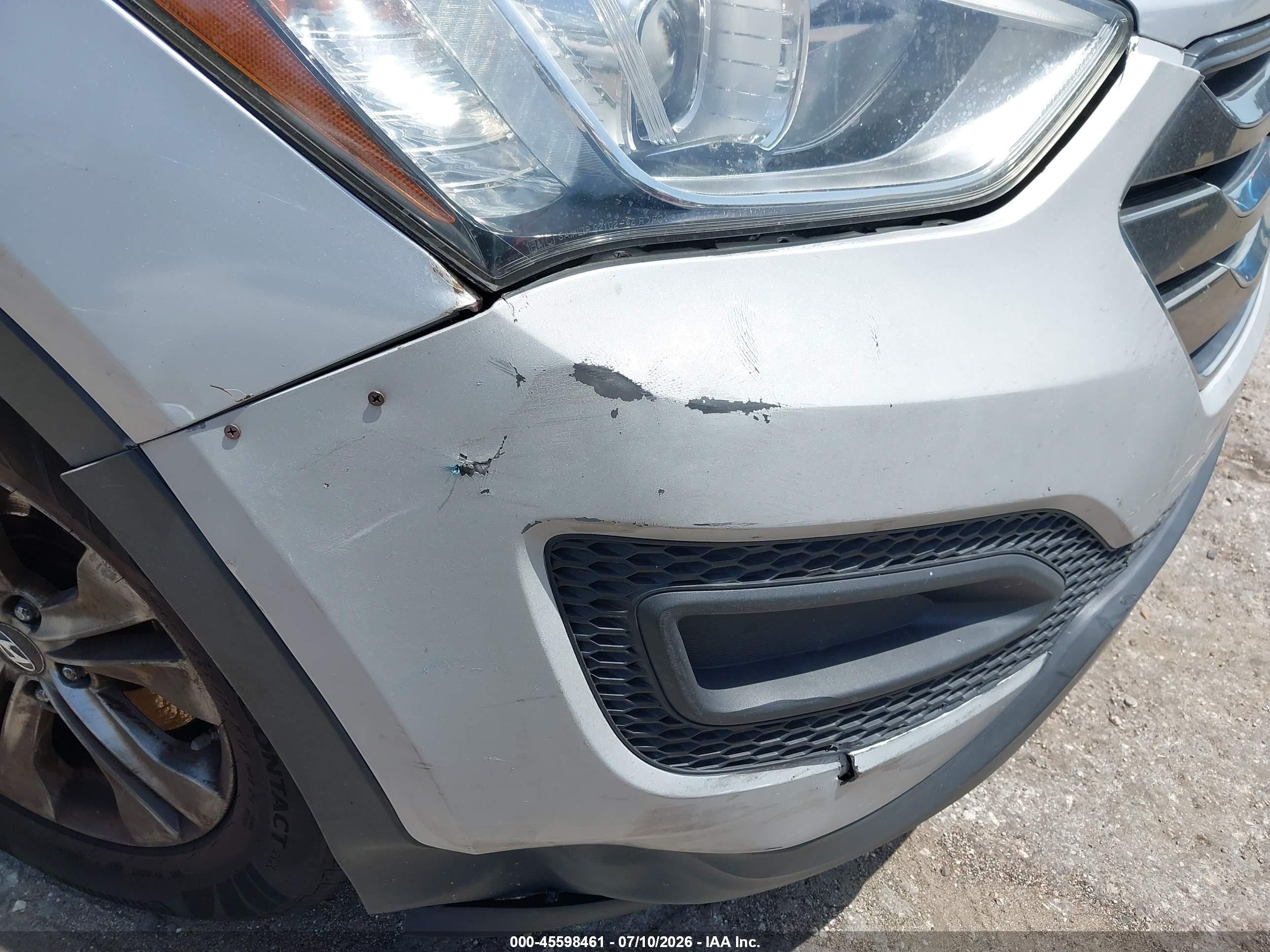 2013 Hyundai Santa Fe Sport Silver vin: 5XYZT3LB1DG071351