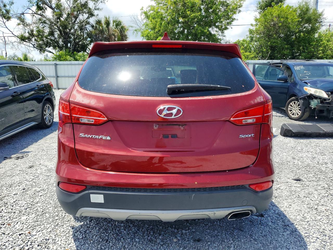 2014 Hyundai Santa Fe Sport 2.4l Burgundy vin: 5XYZT3LB1EG168177