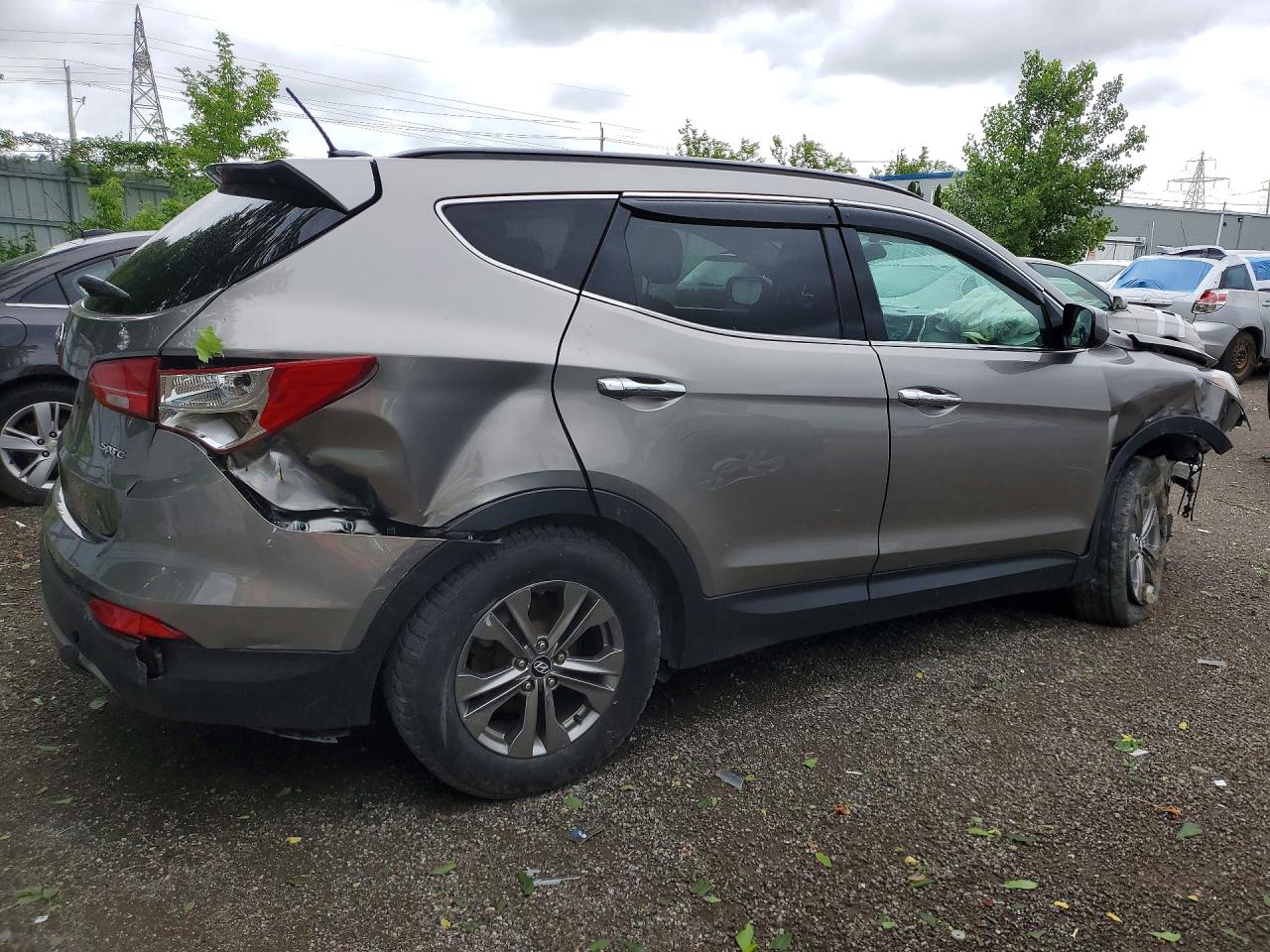 2014 Hyundai Santa Fe Sport 2.4l Gray vin: 5XYZT3LB1EG169555