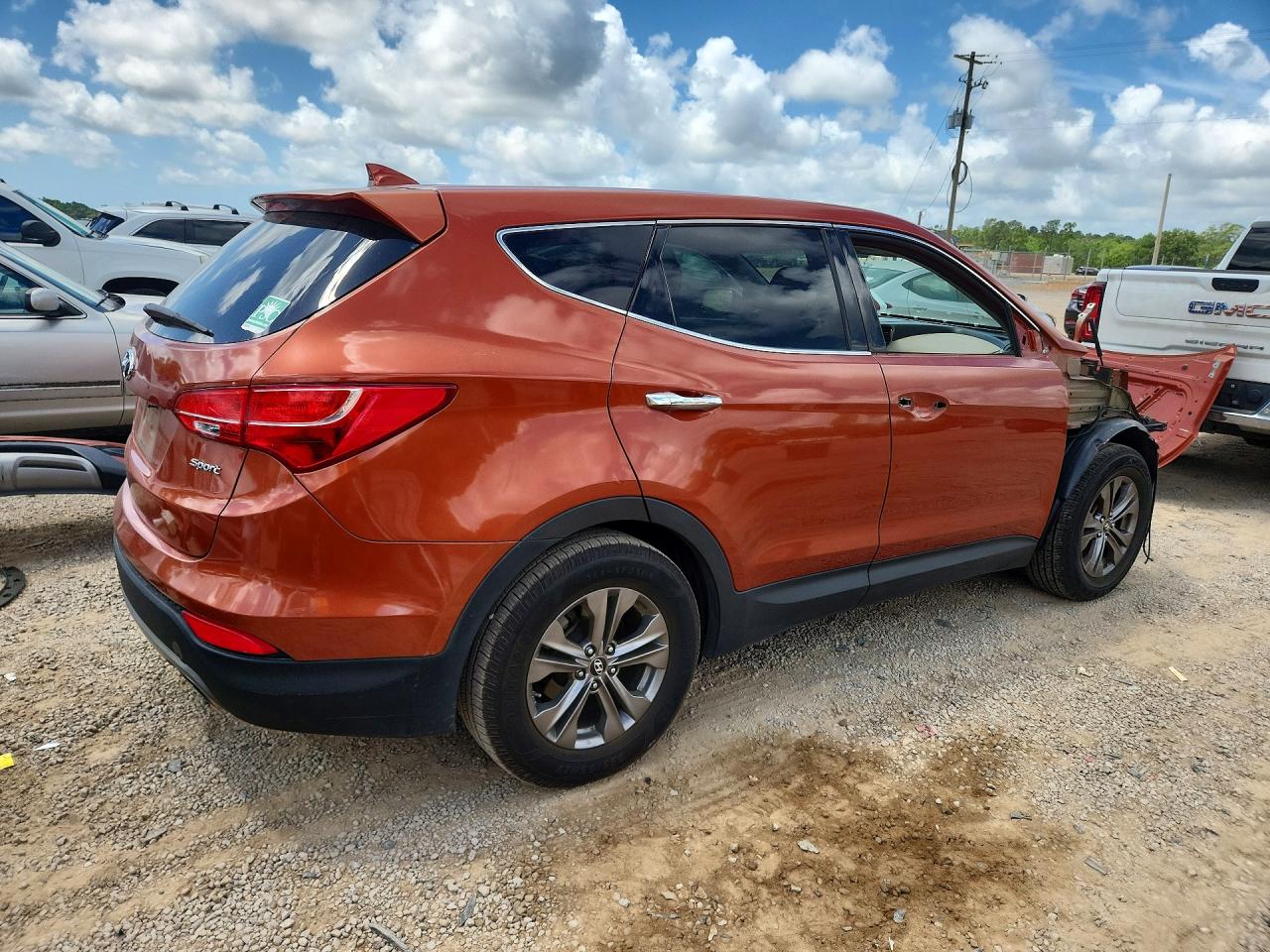 2015 Hyundai Santa Fe Sport 2.4l Orange vin: 5XYZT3LB1FG235197