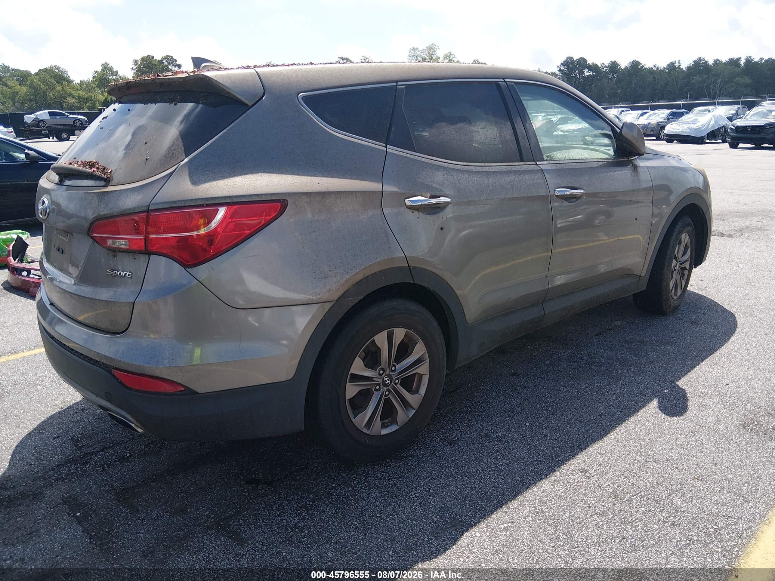 2015 Hyundai Santa Fe Sport 2.4l Gray vin: 5XYZT3LB1FG281385