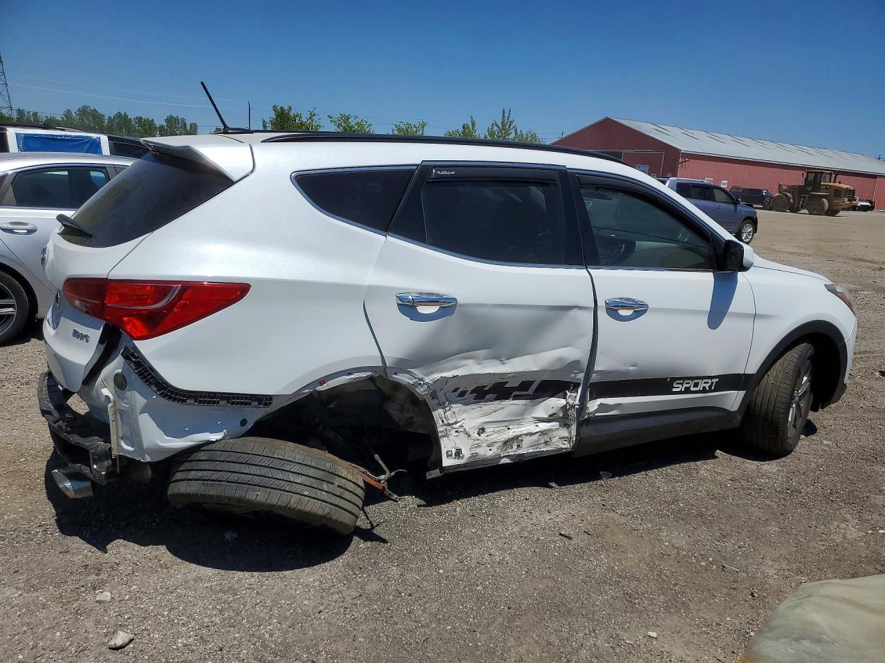 2013 Hyundai Santa Fe Sport 2.4l White vin: 5XYZT3LB2DG094671