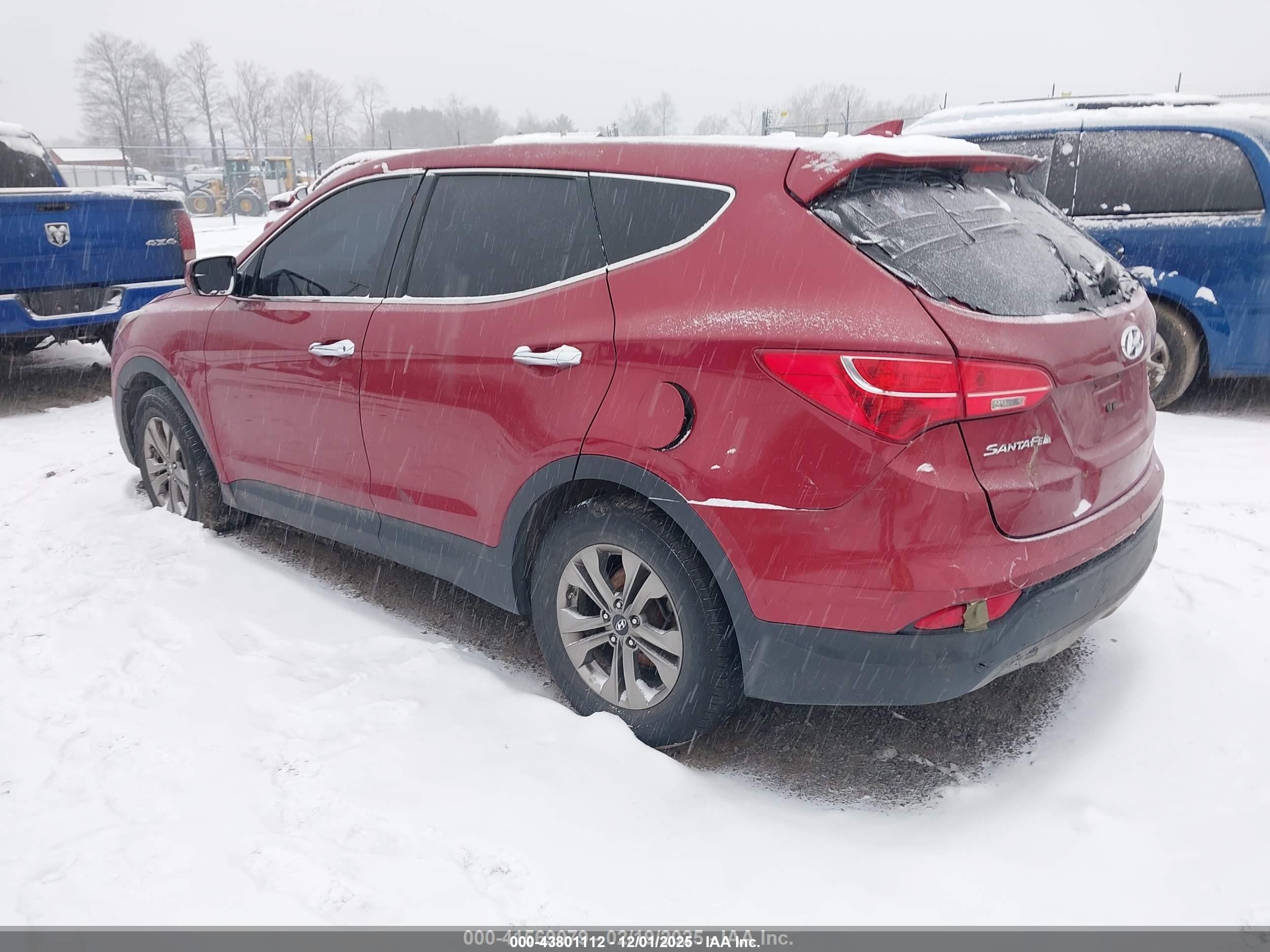 2015 Hyundai Santa Fe Sport 2.4l Maroon vin: 5XYZT3LB2FG282917