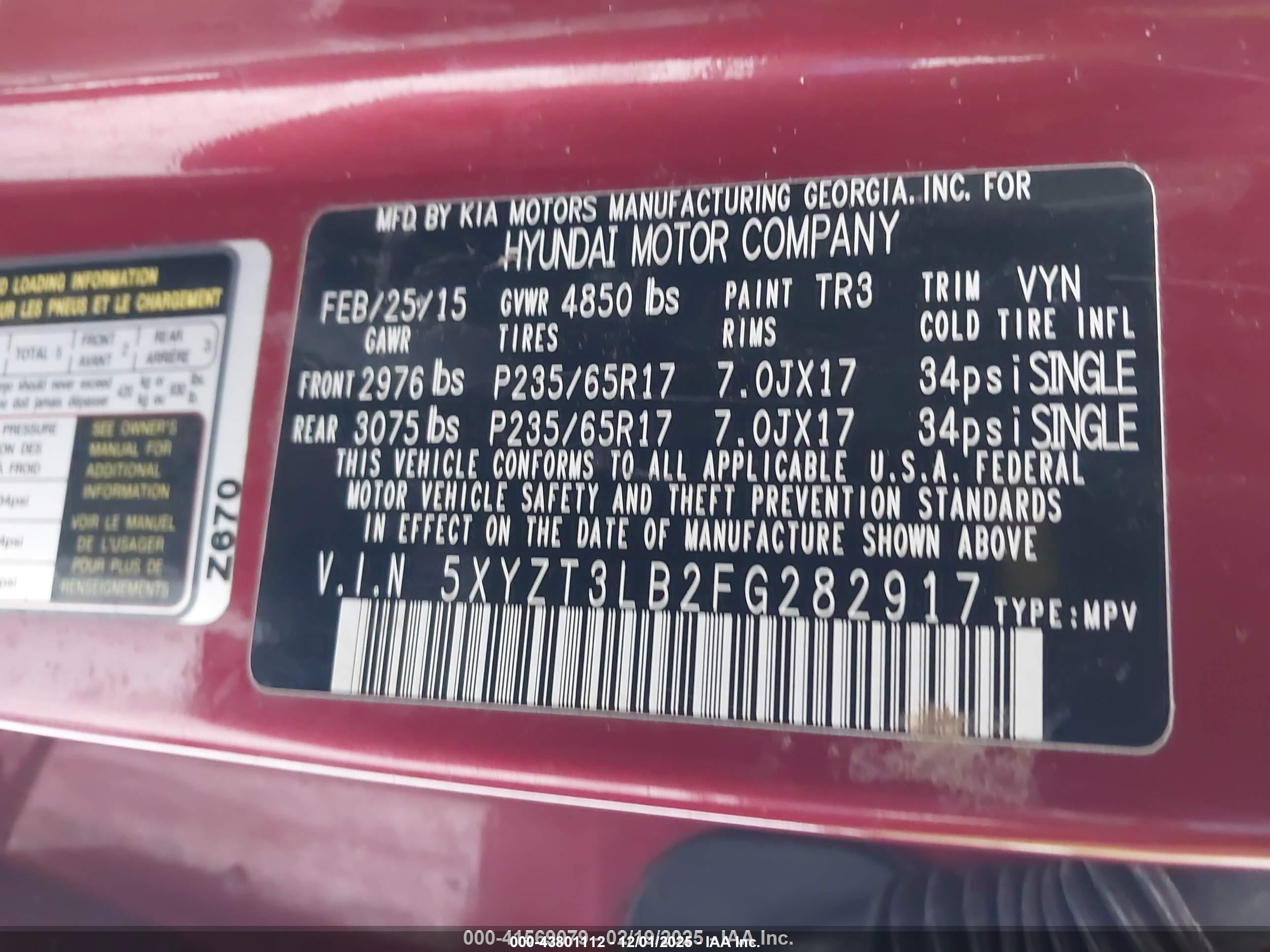 2015 Hyundai Santa Fe Sport 2.4l Maroon vin: 5XYZT3LB2FG282917