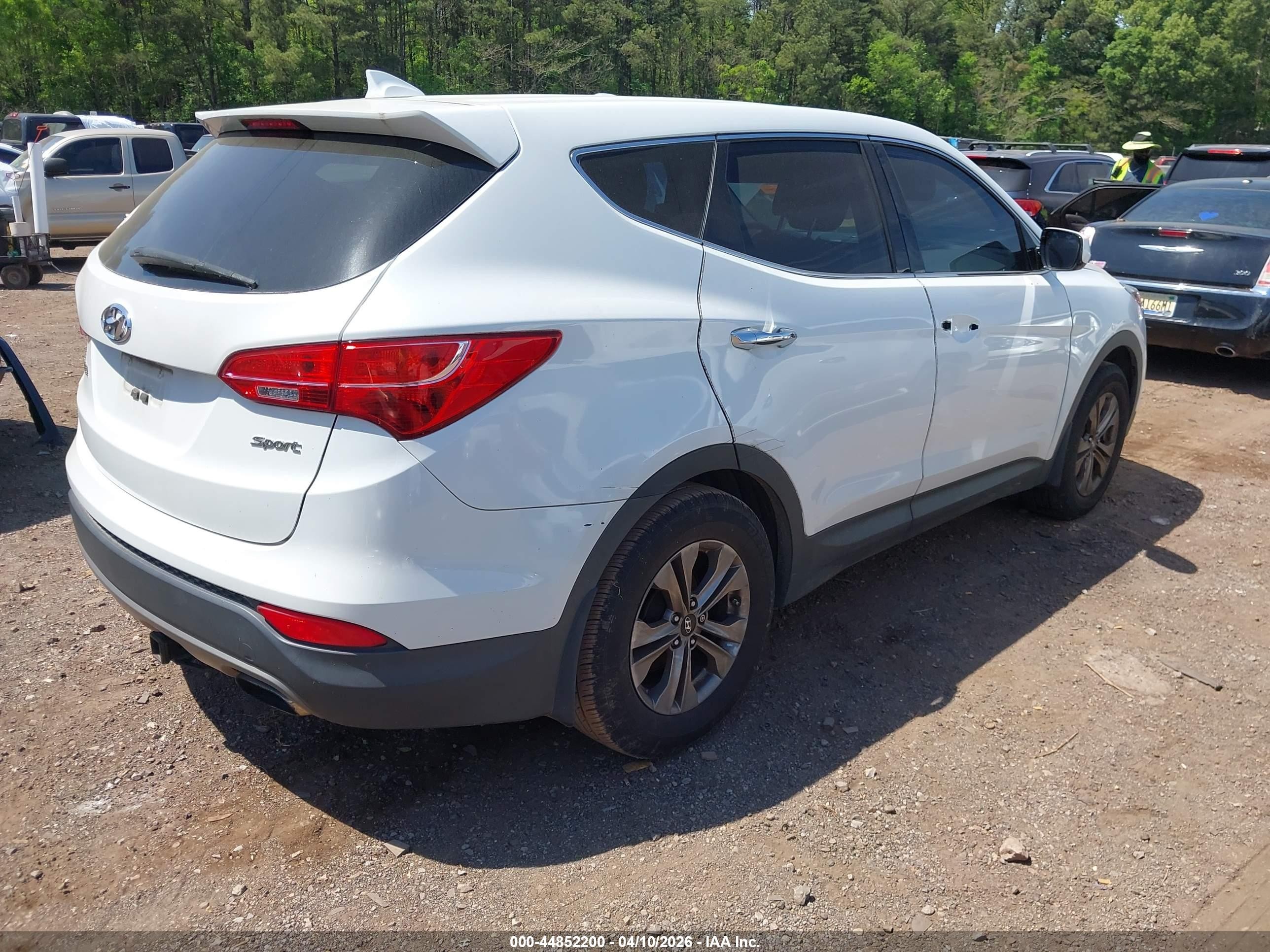 2015 Hyundai Santa Fe Sport 2.4l White vin: 5XYZT3LB2FG287681