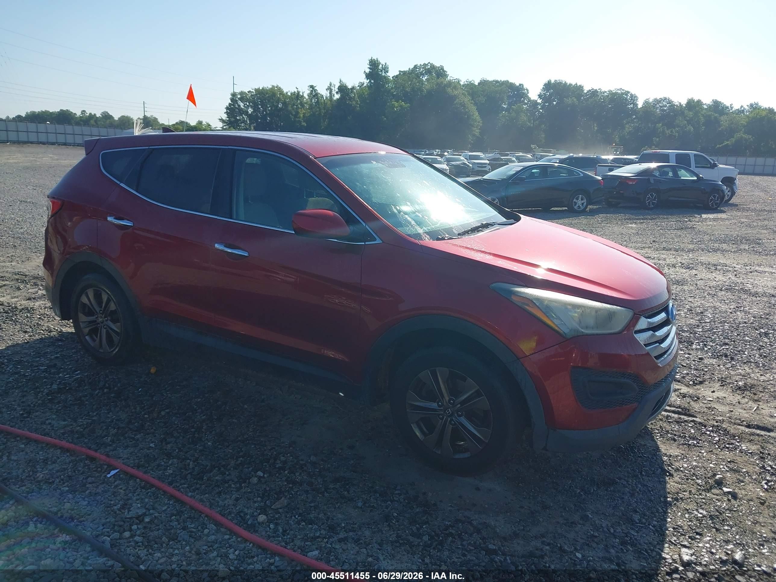 2013 Hyundai Santa Fe Sport Red vin: 5XYZT3LB3DG060366