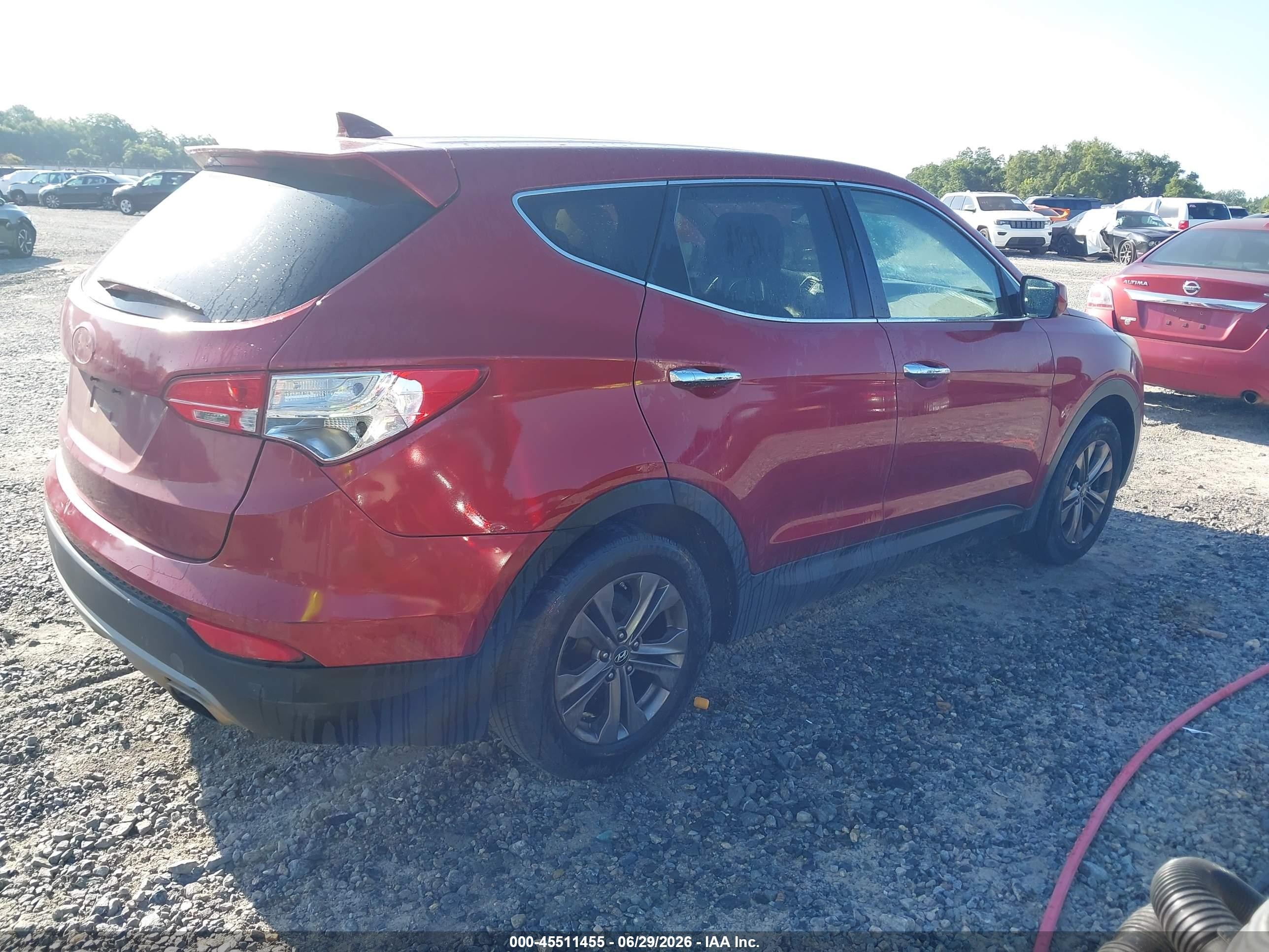 2013 Hyundai Santa Fe Sport Red vin: 5XYZT3LB3DG060366