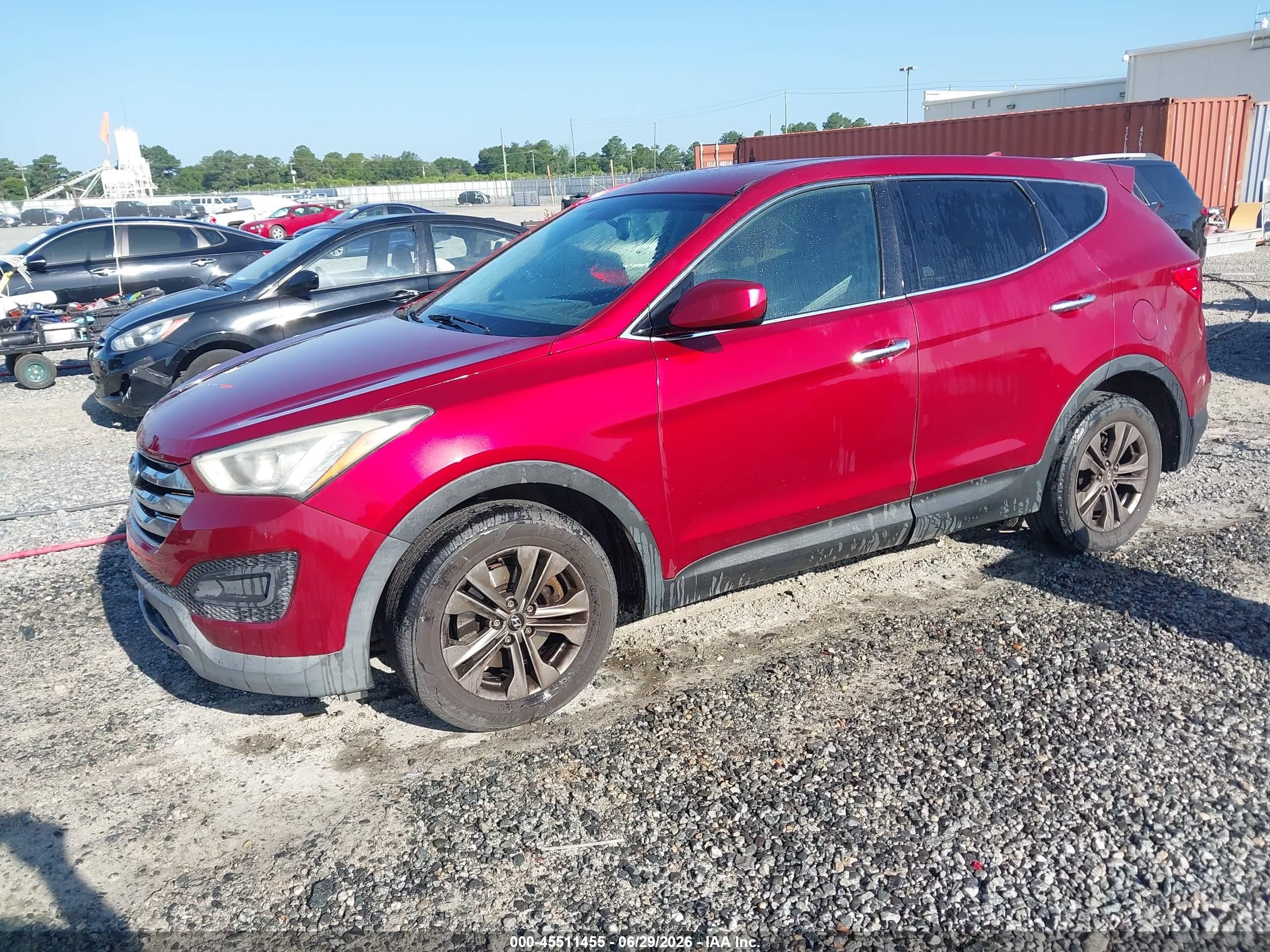 2013 Hyundai Santa Fe Sport Red vin: 5XYZT3LB3DG060366