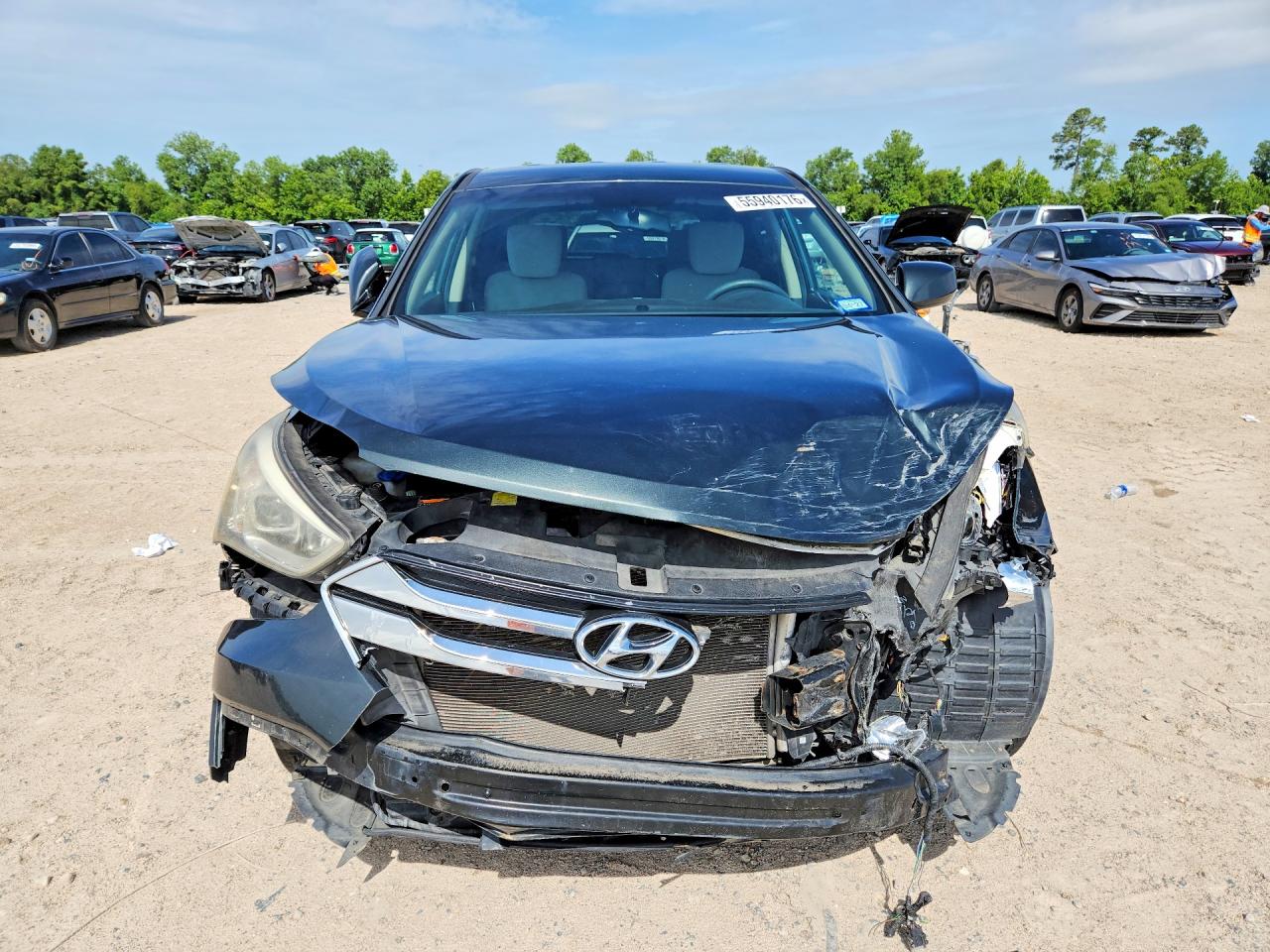 2013 Hyundai Santa Fe Sport 2.4l Green vin: 5XYZT3LB3DG062263