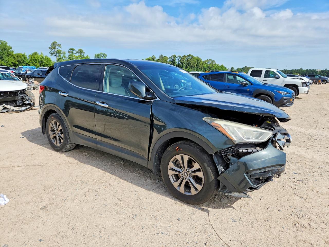 2013 Hyundai Santa Fe Sport 2.4l Green vin: 5XYZT3LB3DG062263