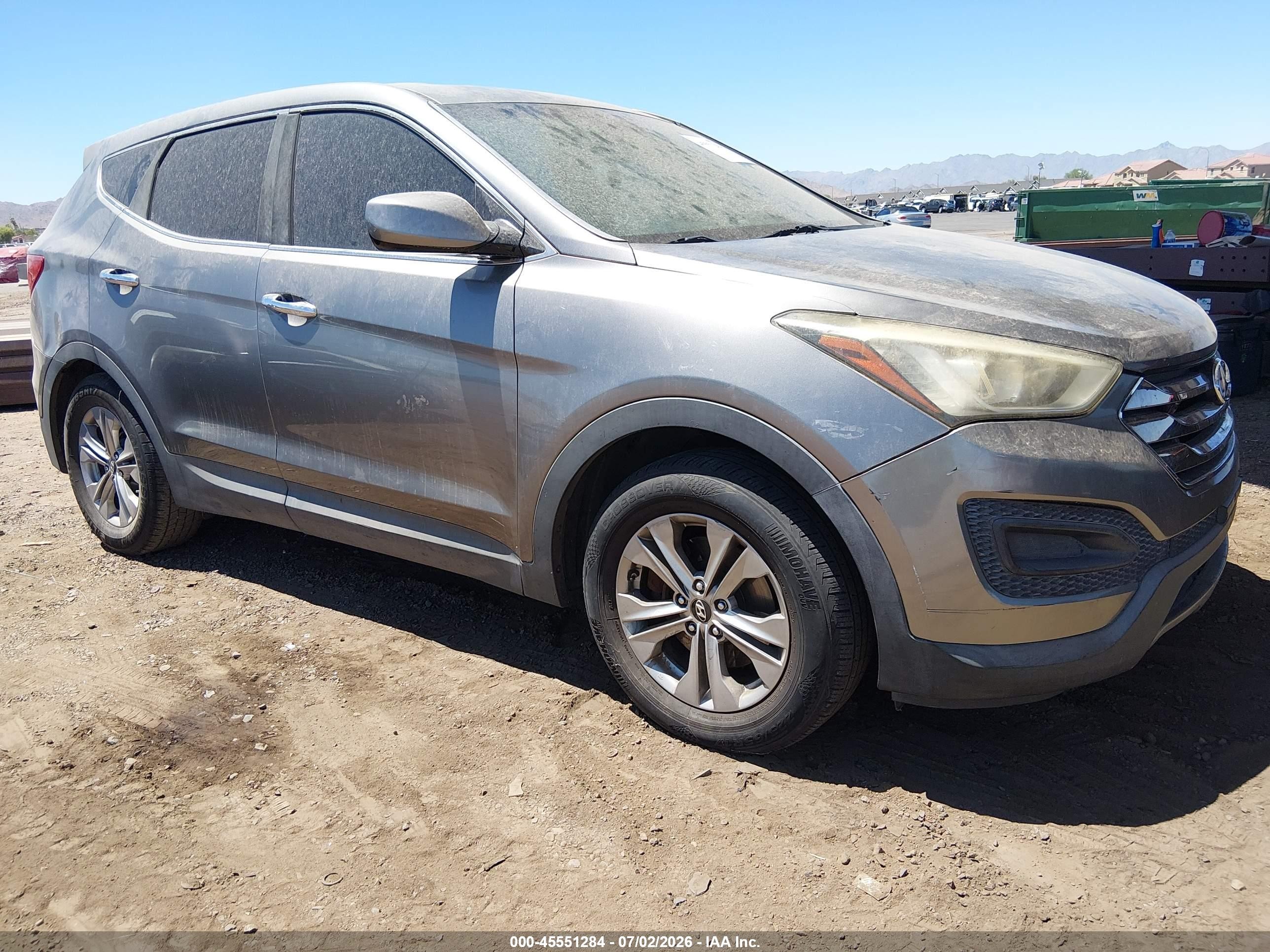 2014 Hyundai Santa Fe Sport 2.4l Gray vin: 5XYZT3LB3EG147573