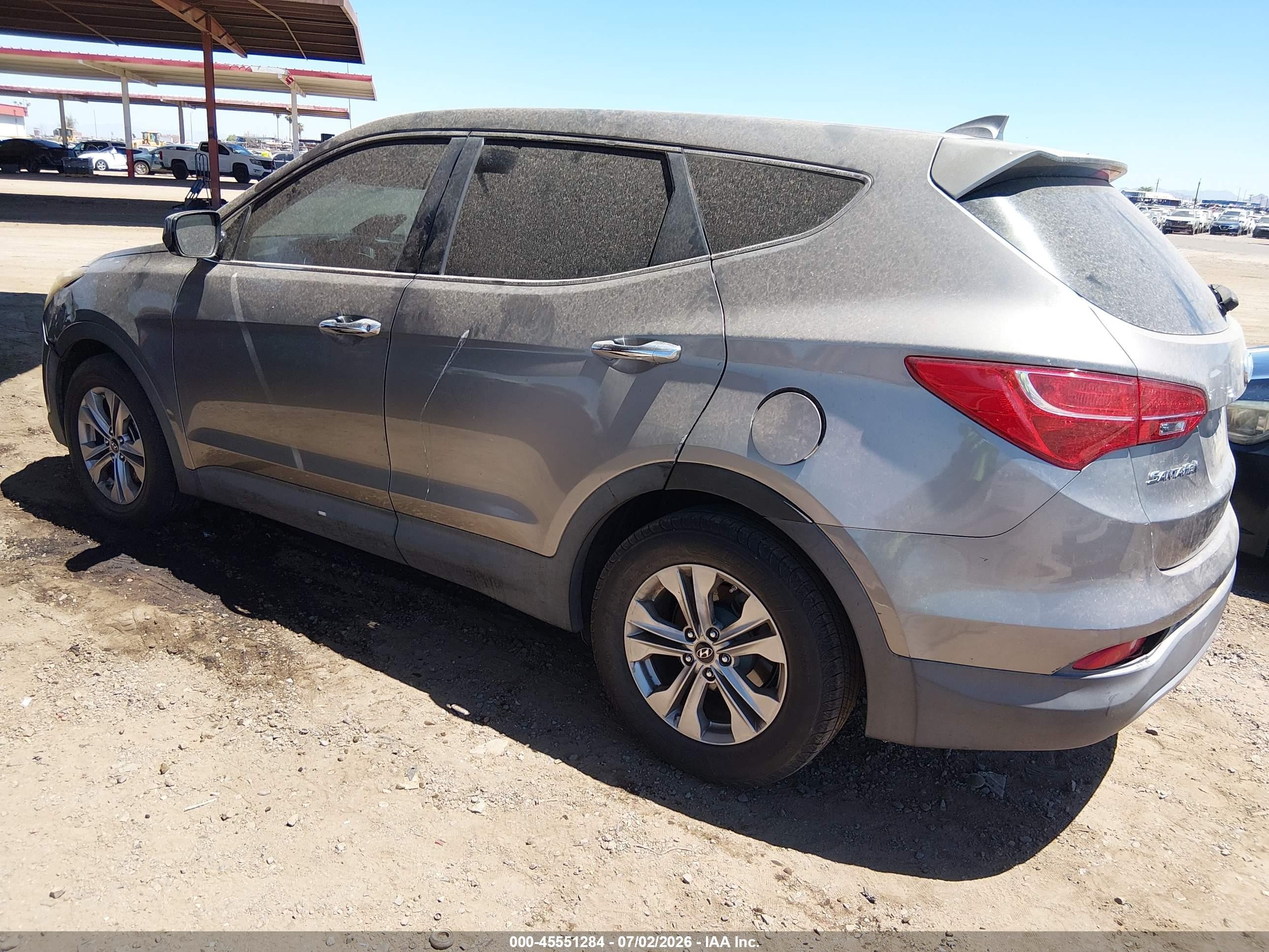 2014 Hyundai Santa Fe Sport 2.4l Gray vin: 5XYZT3LB3EG147573