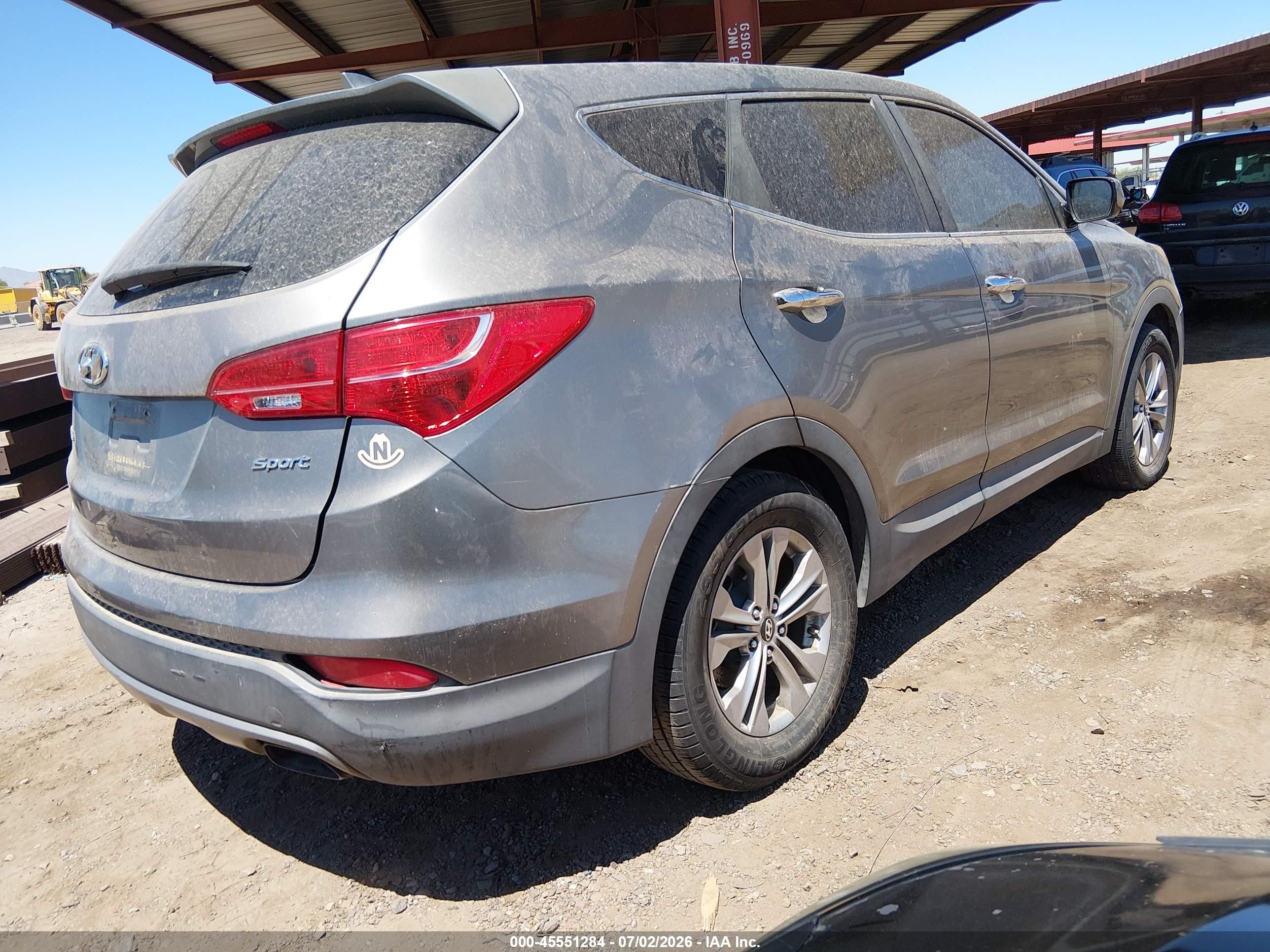 2014 Hyundai Santa Fe Sport 2.4l Gray vin: 5XYZT3LB3EG147573