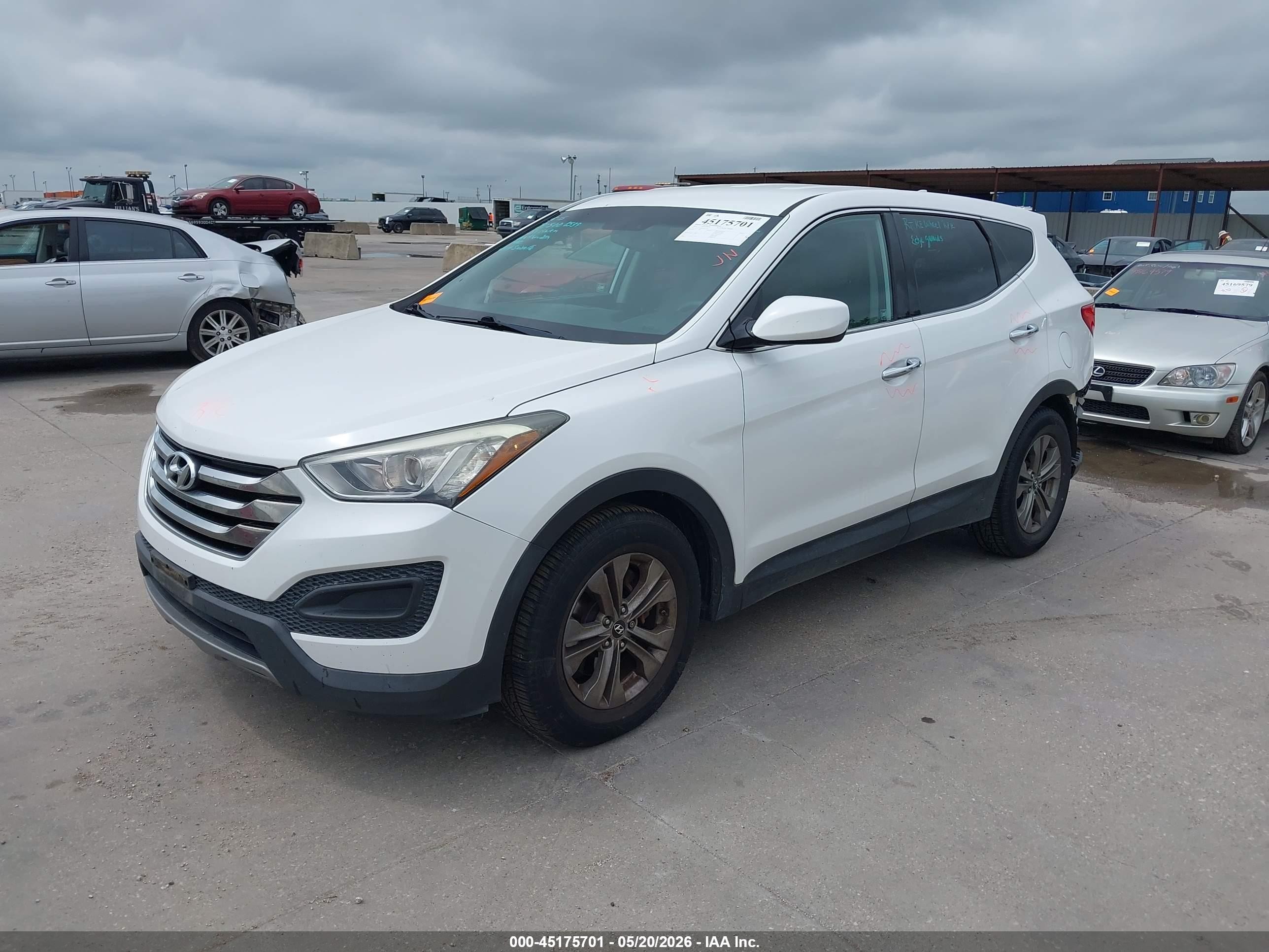 2014 Hyundai Santa Fe Sport 2.4l Белый vin: 5XYZT3LB3EG177141
