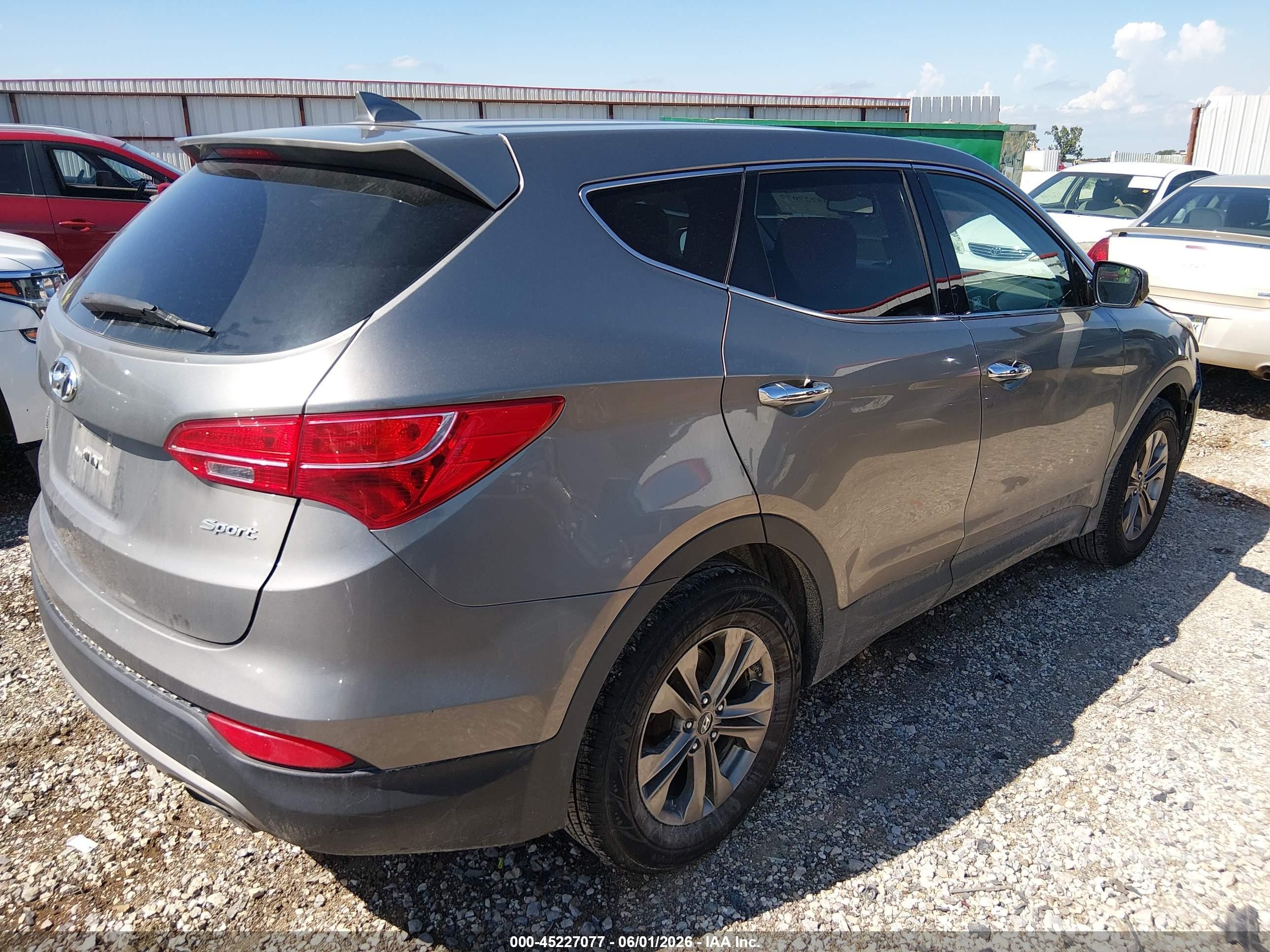 2014 Hyundai Santa Fe Sport 2.4l Gray vin: 5XYZT3LB3EG190598