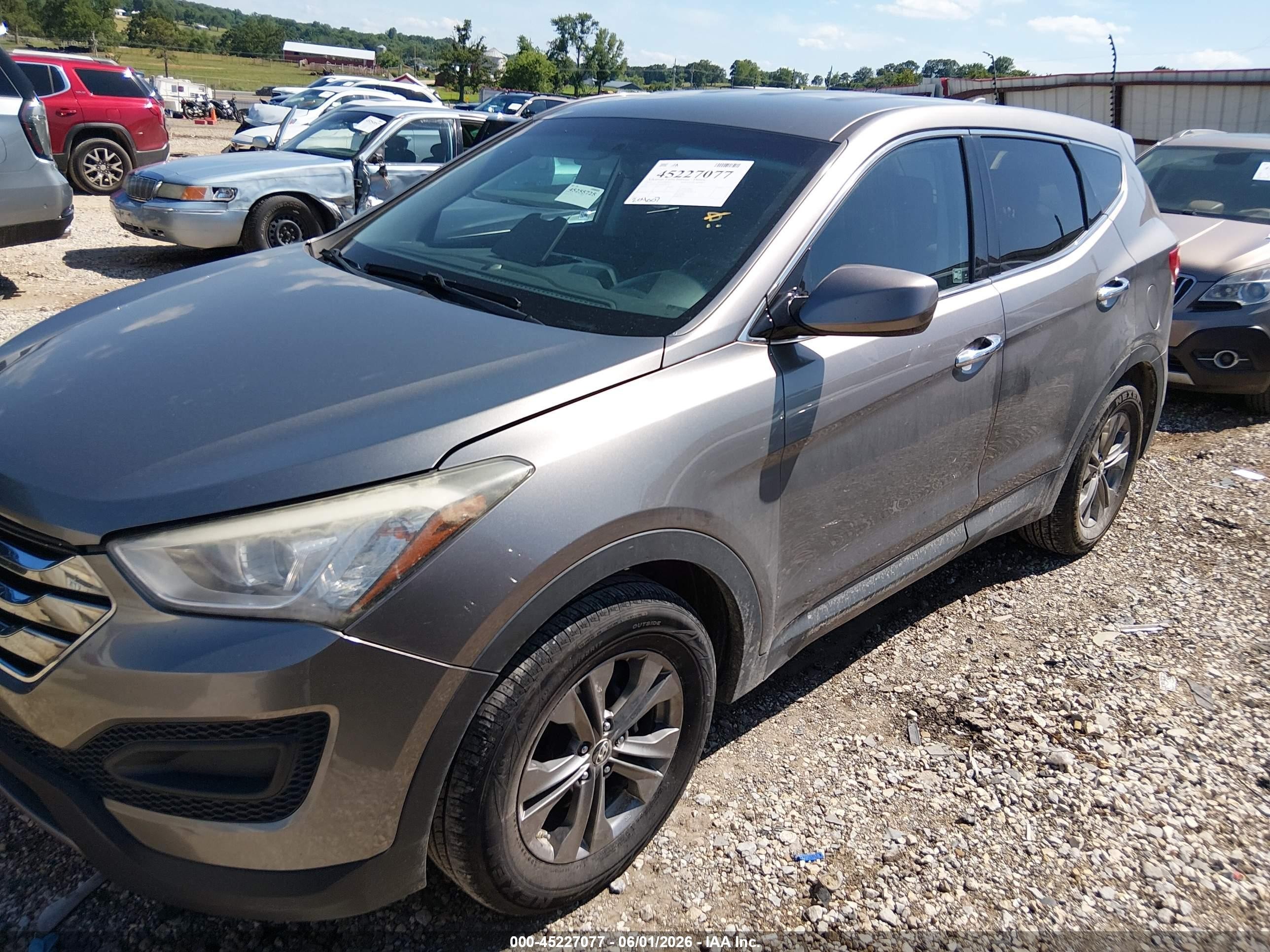 2014 Hyundai Santa Fe Sport 2.4l Gray vin: 5XYZT3LB3EG190598