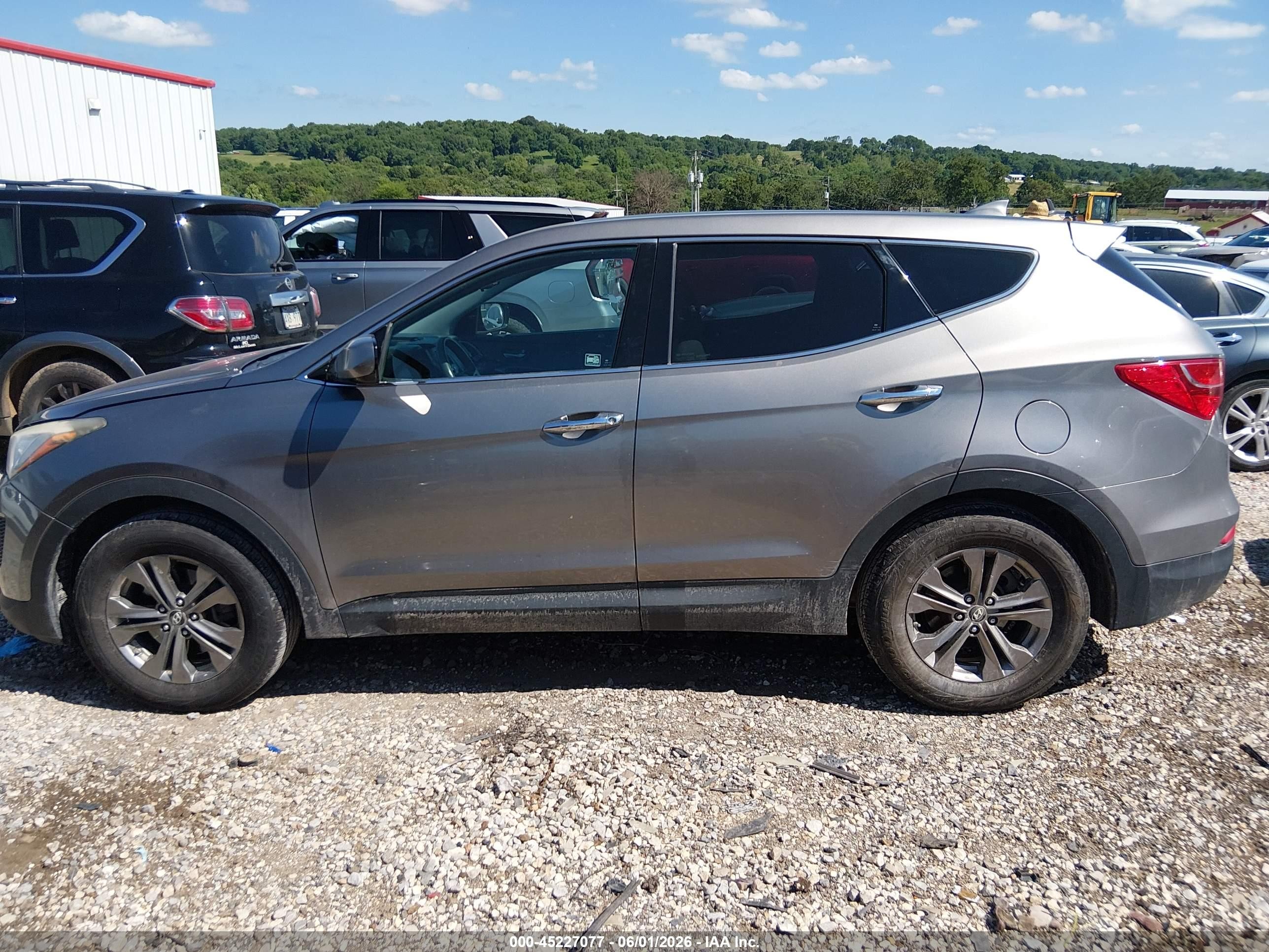 2014 Hyundai Santa Fe Sport 2.4l Gray vin: 5XYZT3LB3EG190598
