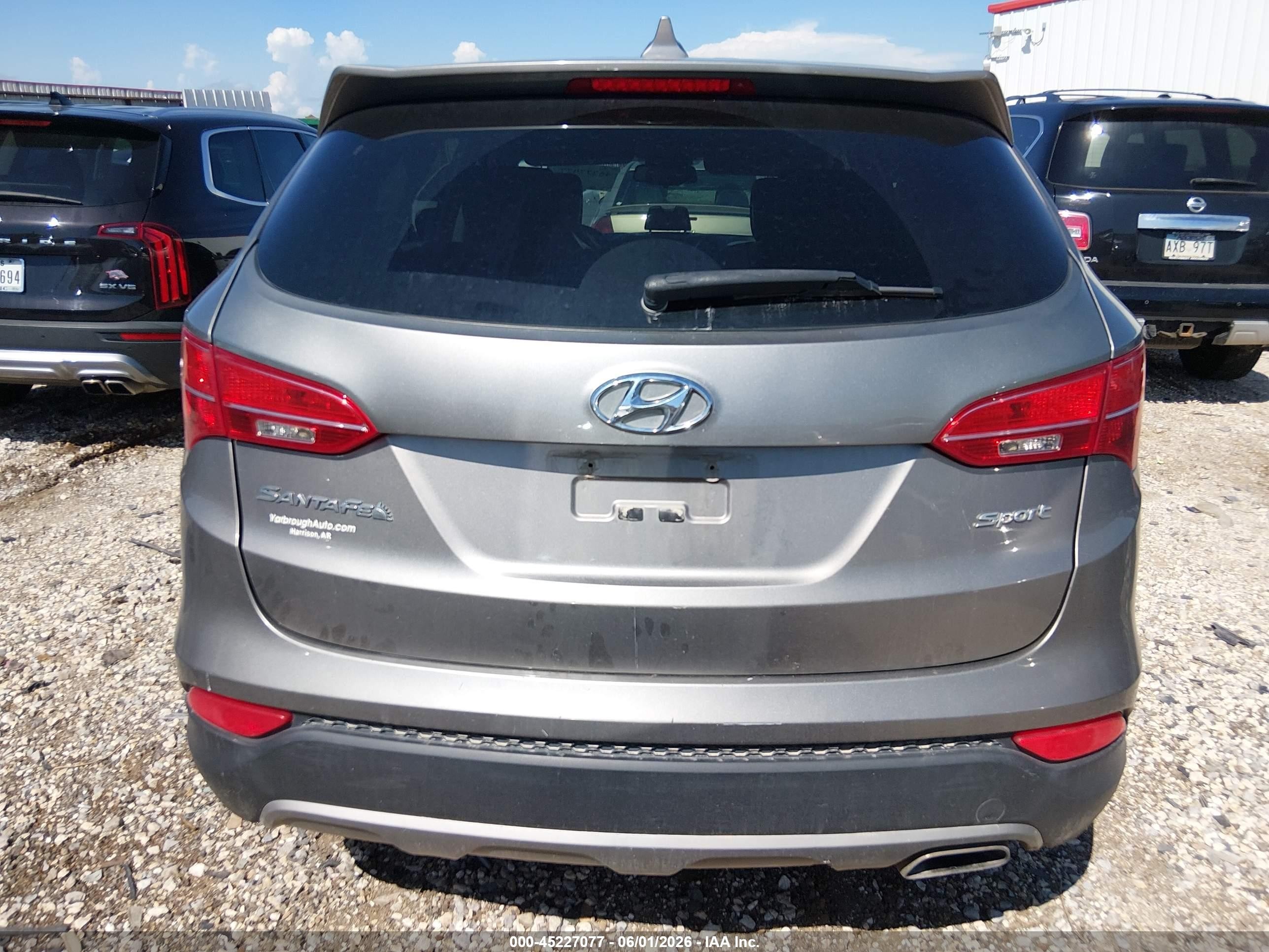 2014 Hyundai Santa Fe Sport 2.4l Gray vin: 5XYZT3LB3EG190598