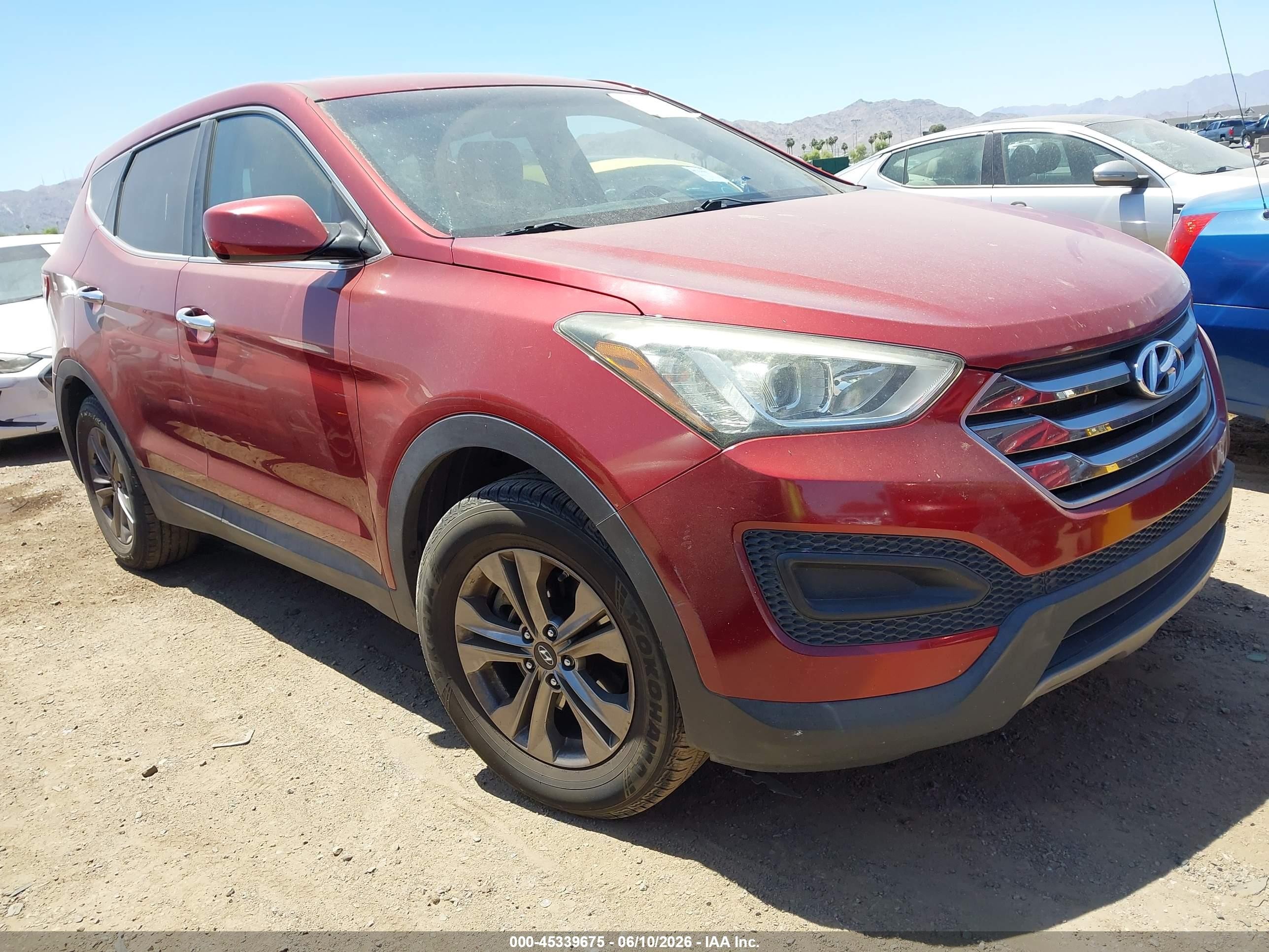 2016 Hyundai Santa Fe Sport 2.4l Burgundy vin: 5XYZT3LB3GG326652