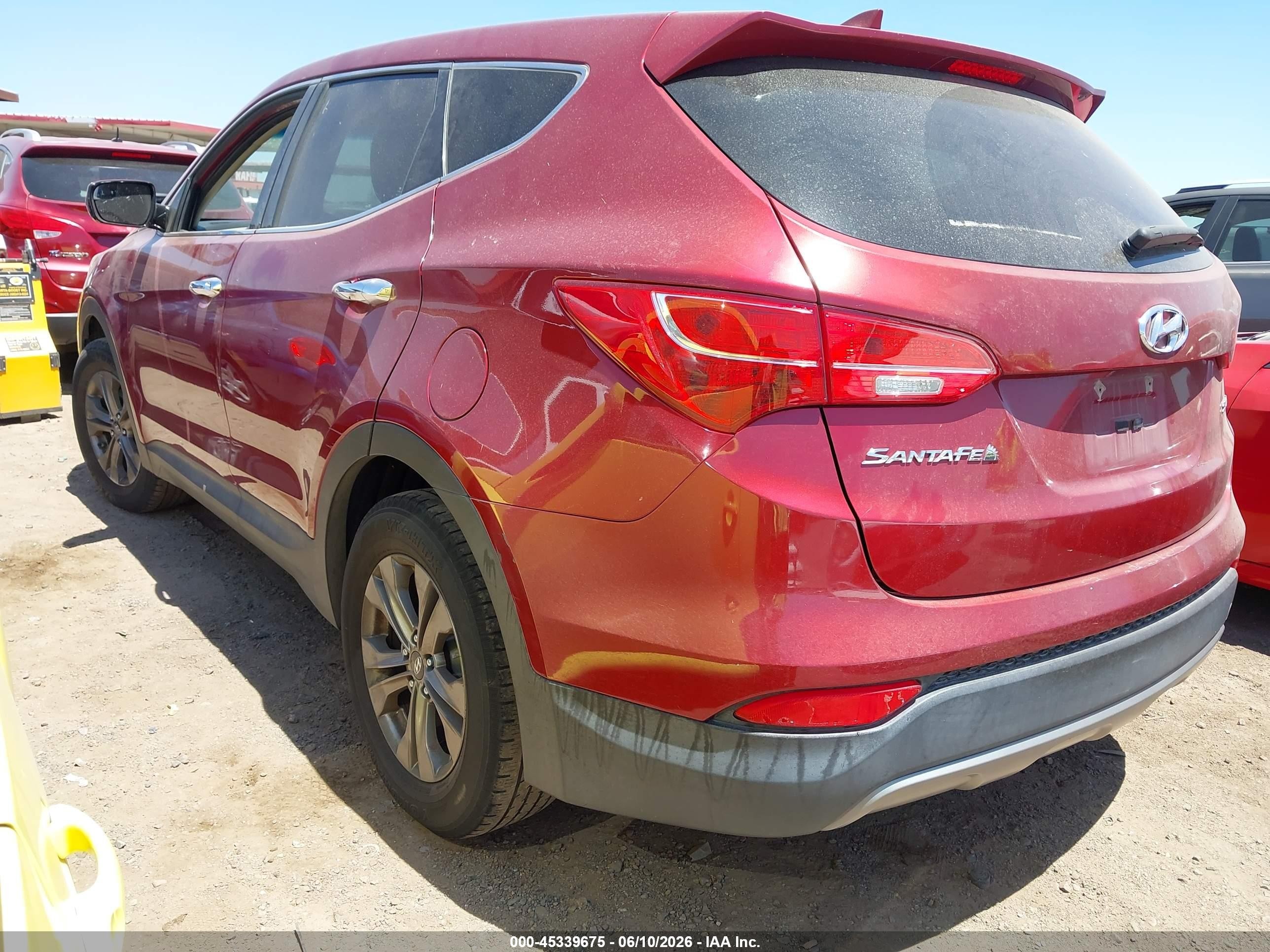 2016 Hyundai Santa Fe Sport 2.4l Burgundy vin: 5XYZT3LB3GG326652