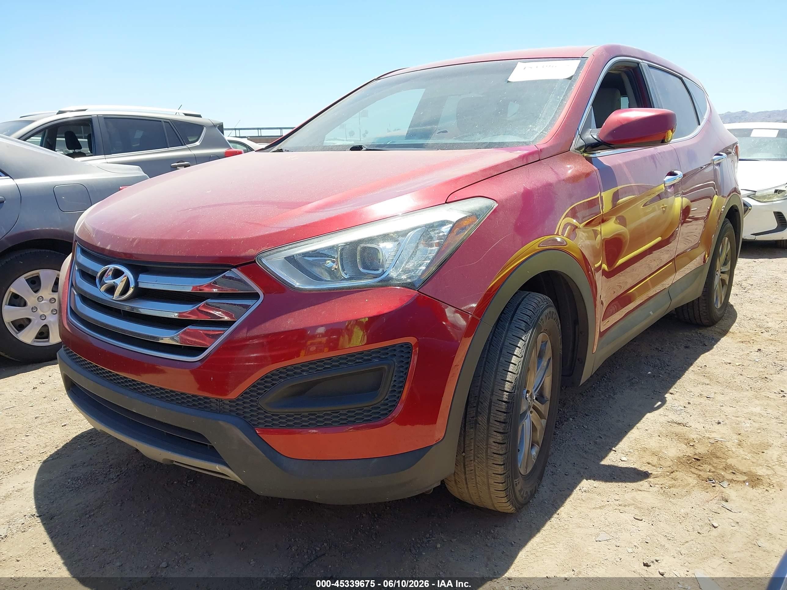 2016 Hyundai Santa Fe Sport 2.4l Burgundy vin: 5XYZT3LB3GG326652