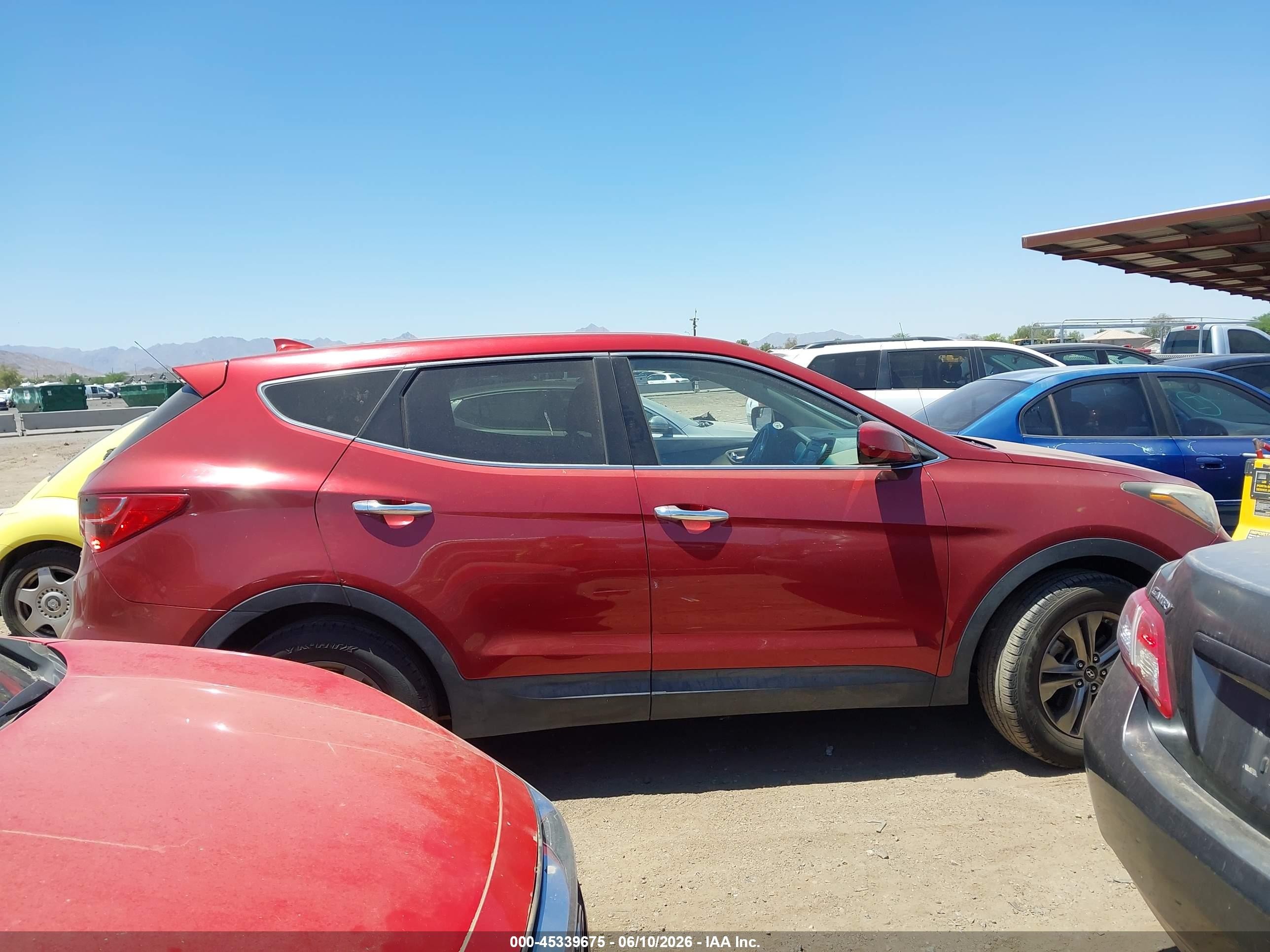 2016 Hyundai Santa Fe Sport 2.4l Burgundy vin: 5XYZT3LB3GG326652