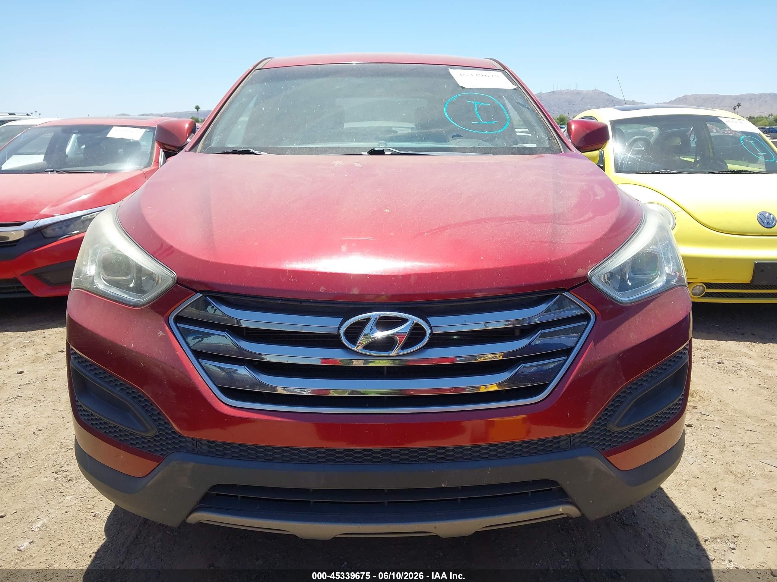 2016 Hyundai Santa Fe Sport 2.4l Burgundy vin: 5XYZT3LB3GG326652