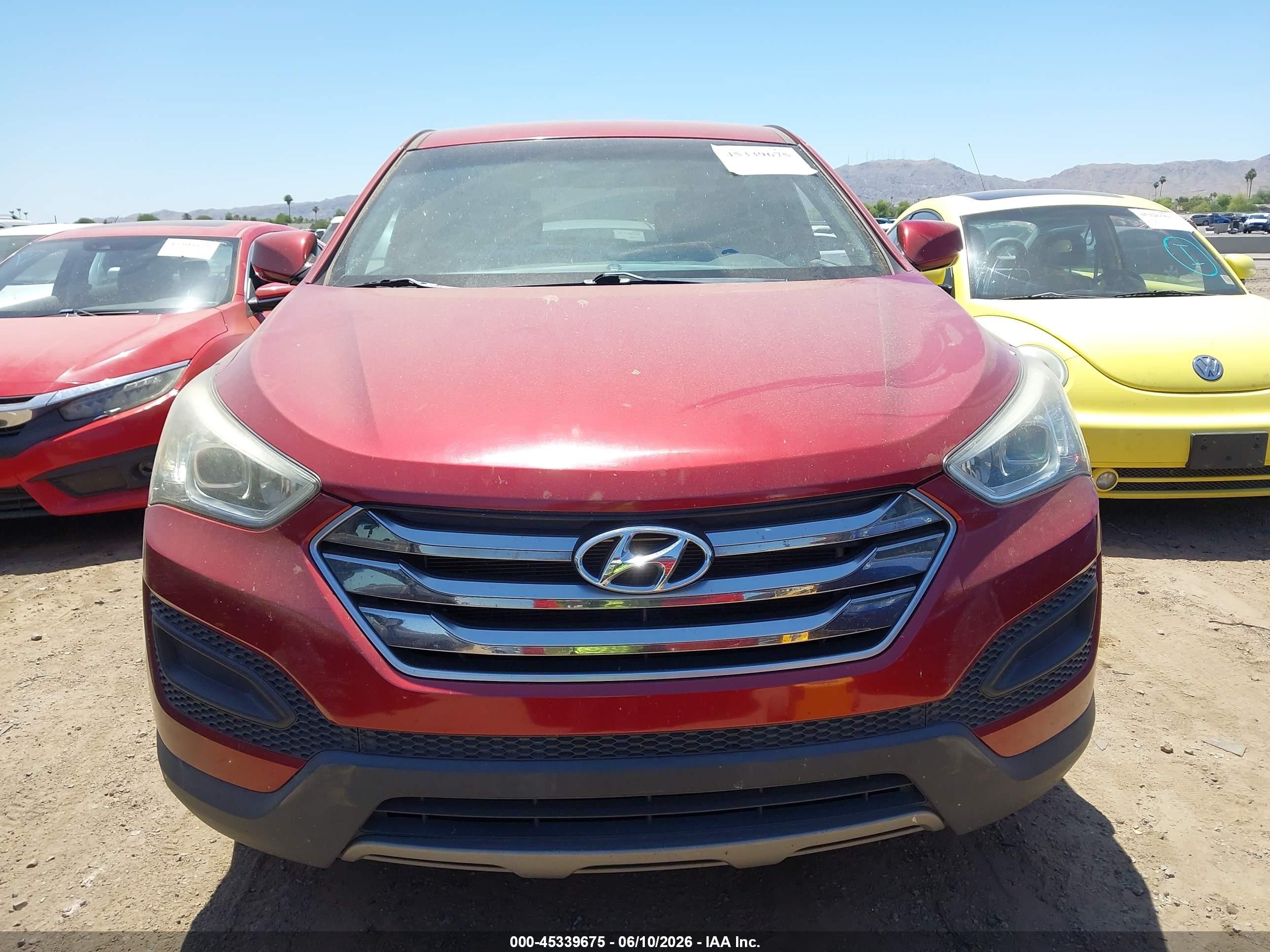 2016 Hyundai Santa Fe Sport 2.4l Burgundy vin: 5XYZT3LB3GG326652
