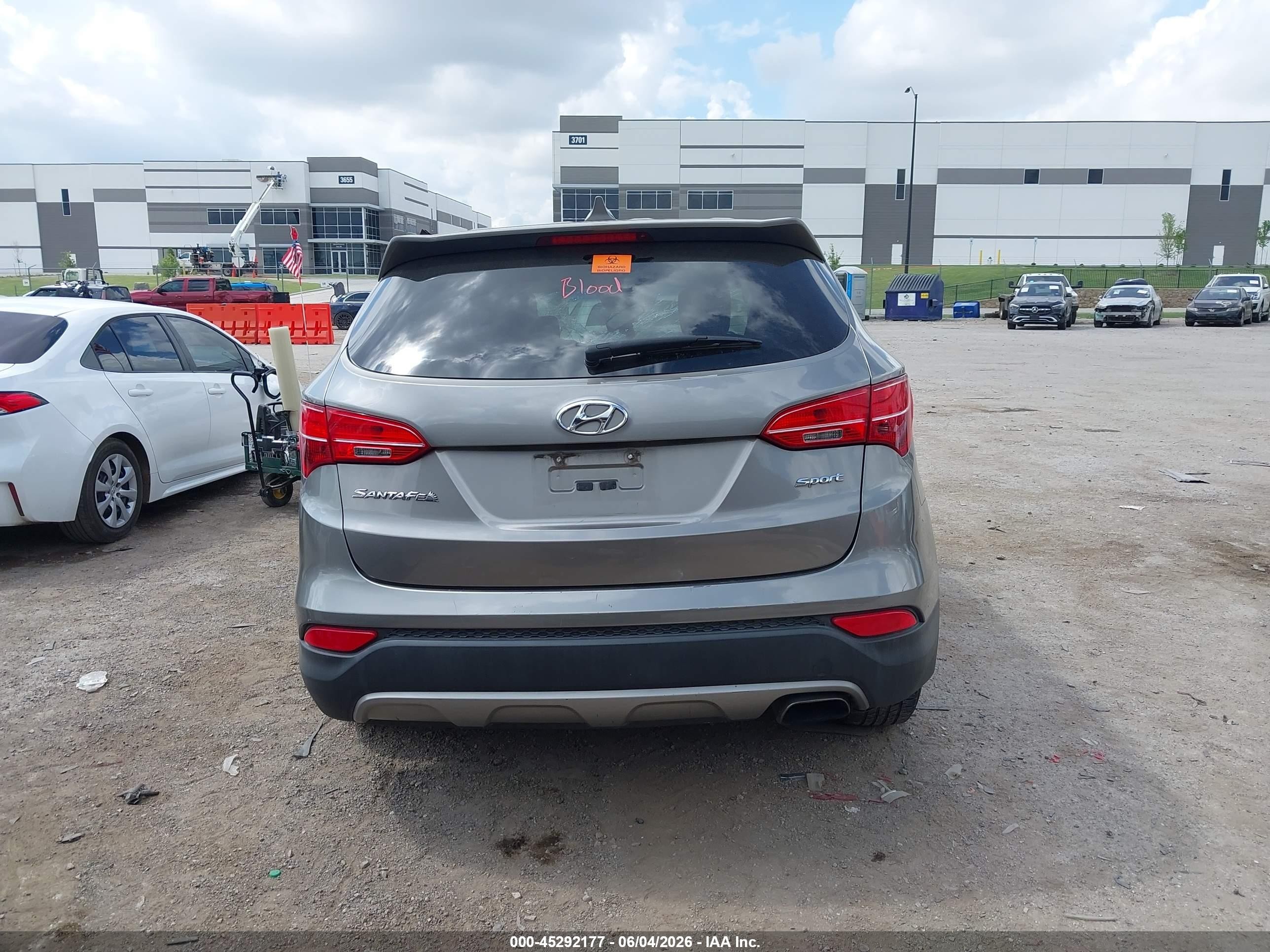 2013 Hyundai Santa Fe Sport Серый vin: 5XYZT3LB4DG010012