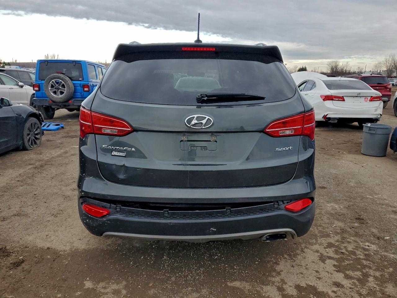 2013 Hyundai Santa Fe Sport Gray vin: 5XYZT3LB4DG018935
